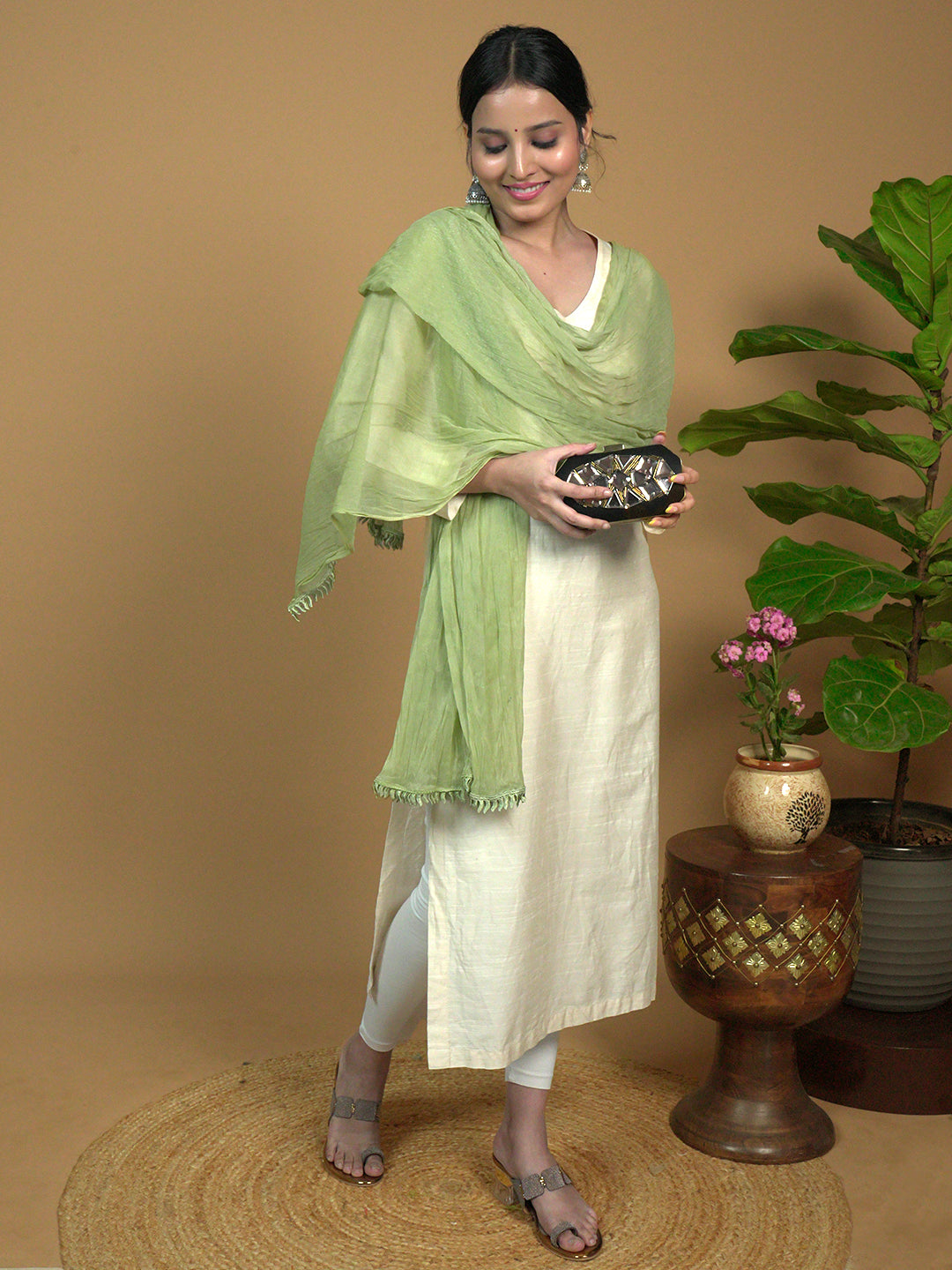Solid Chiffon Dupatta