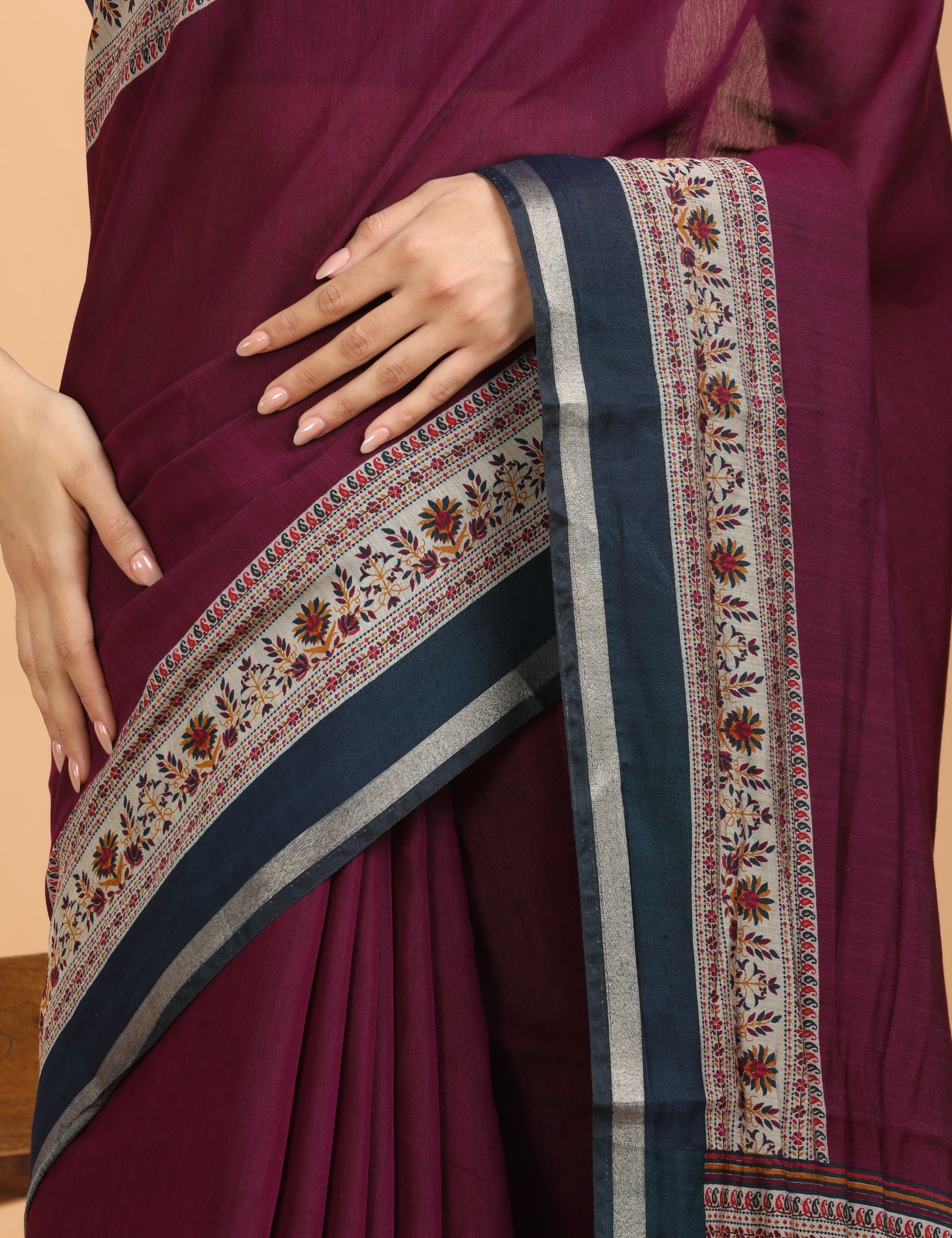 Solid Viscose Cotton Saree