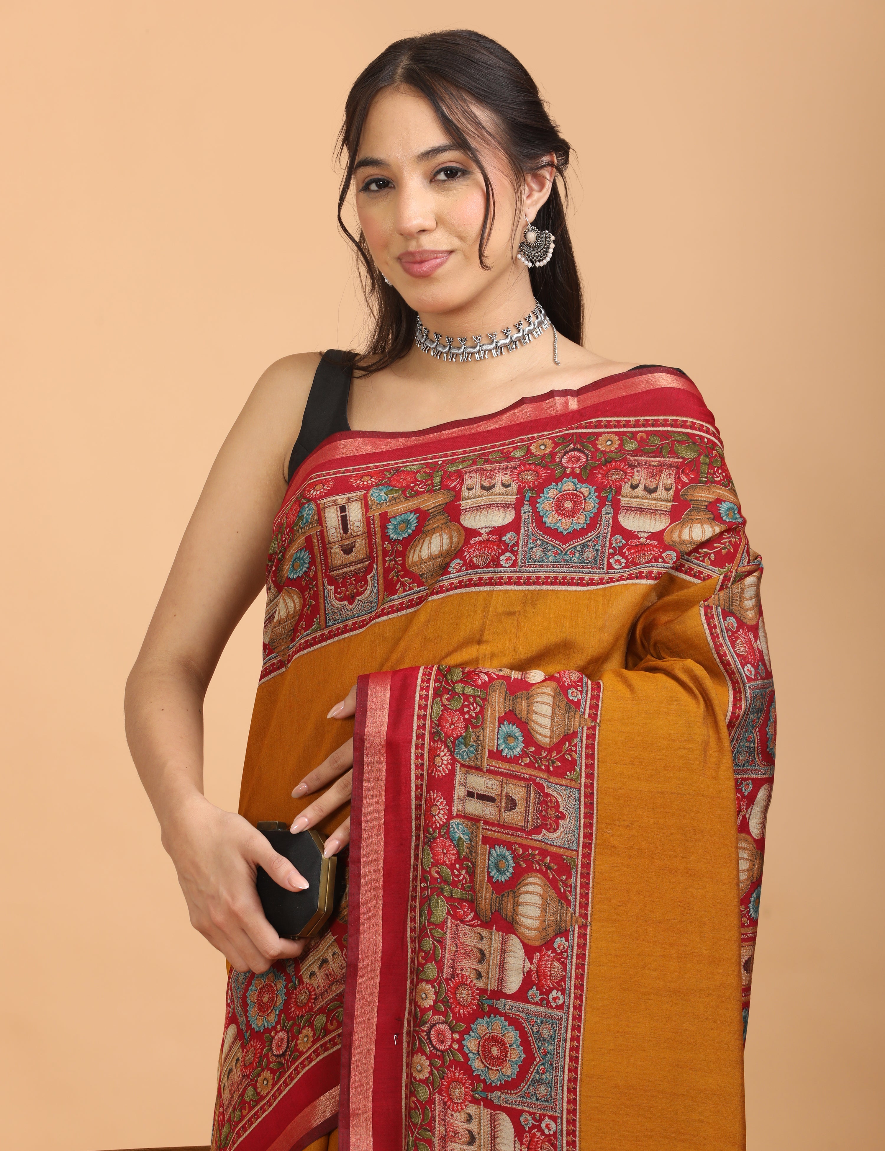 Solid Viscose Cotton Saree