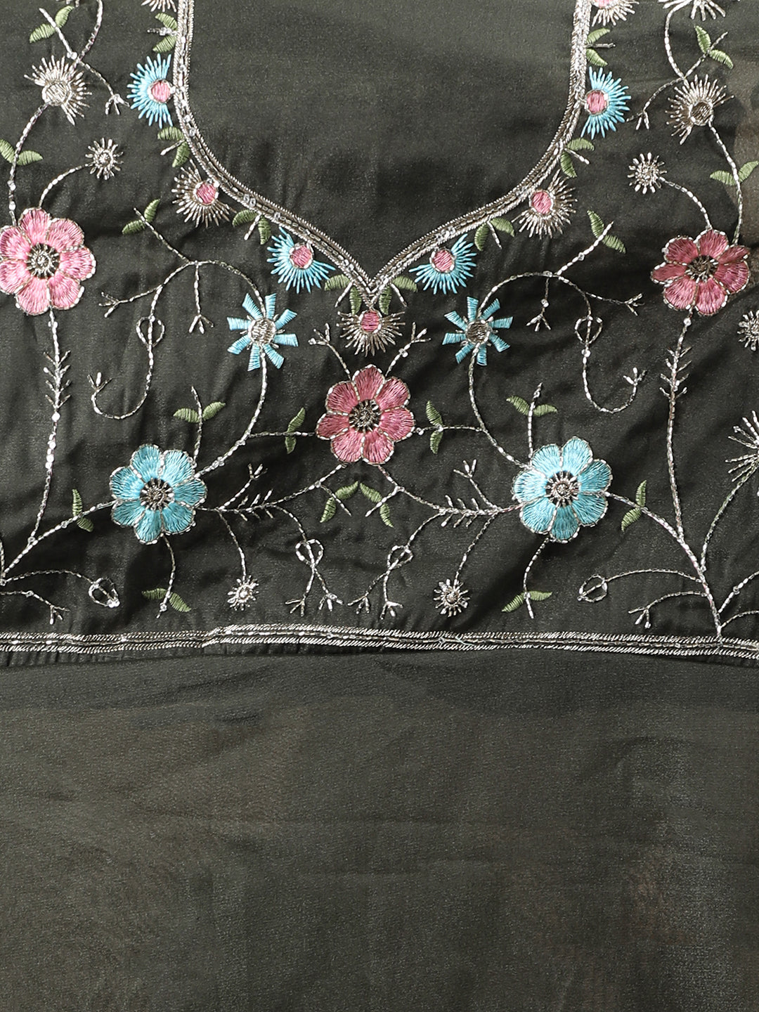 Tissue Georgette Crepe Silk Saree