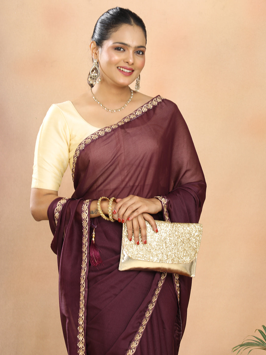 Tissue Georgette Crepe Silk Saree