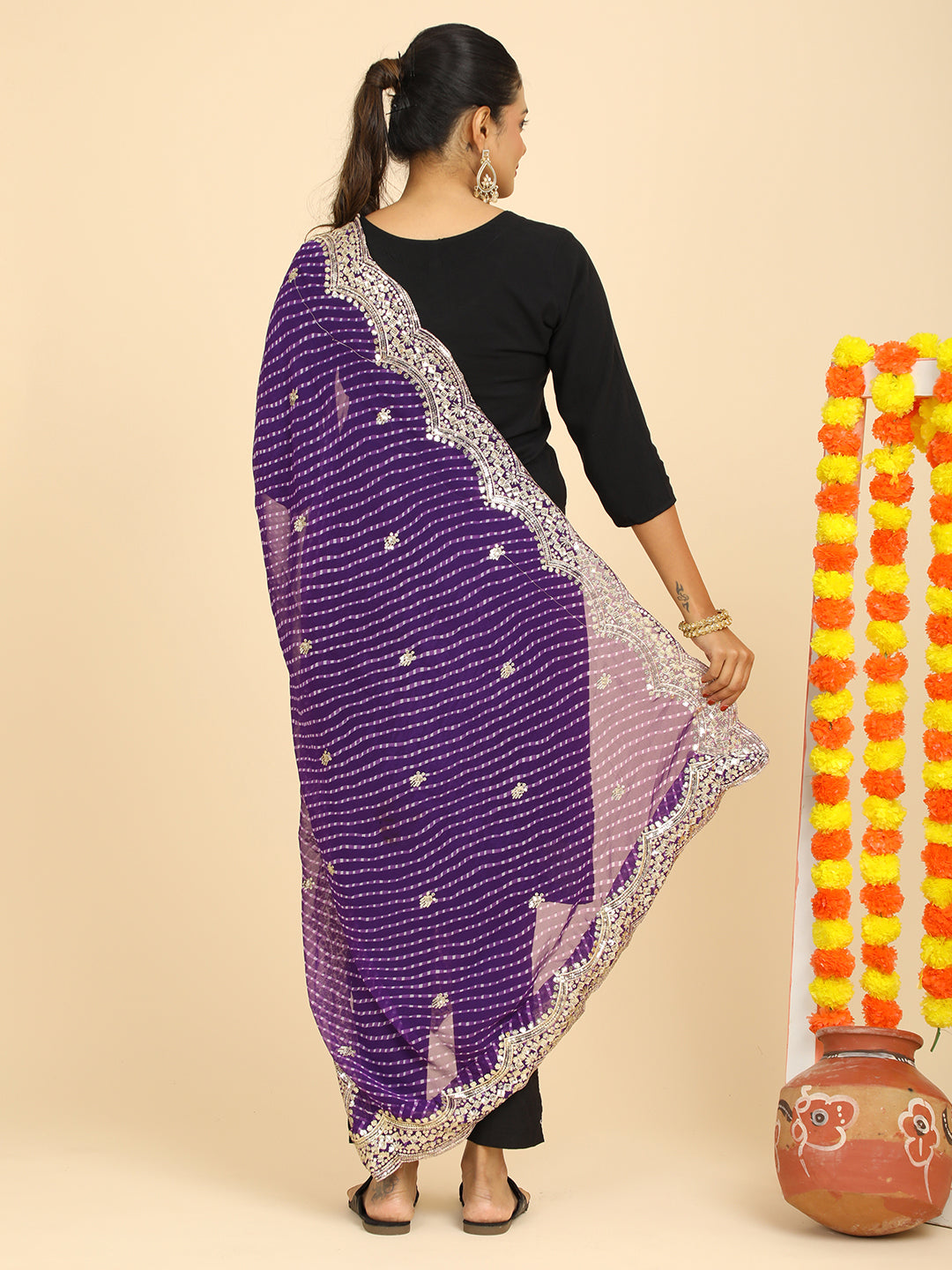 Leheriya Georgette Dupatta
