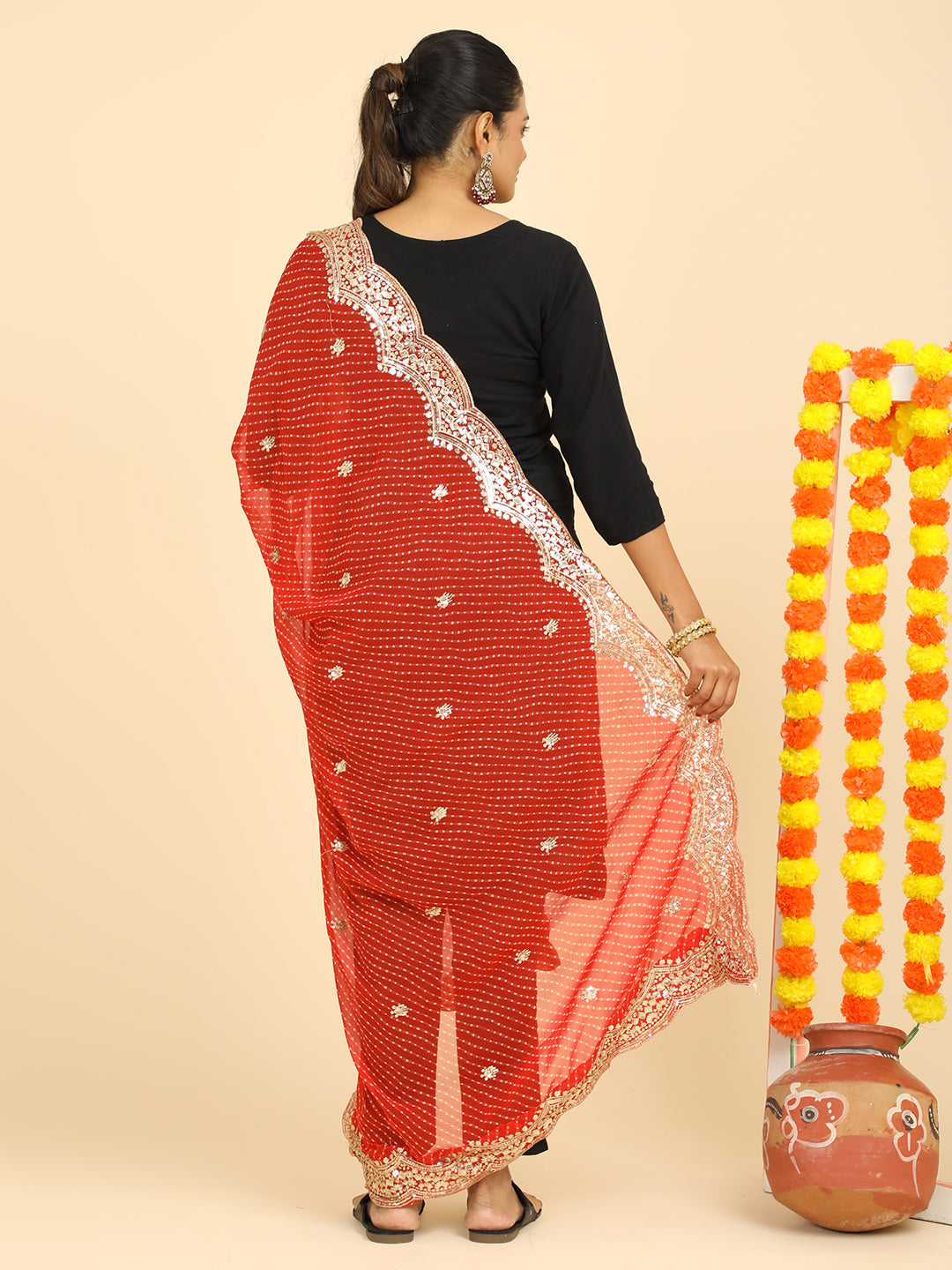 Leheriya Georgette Dupatta