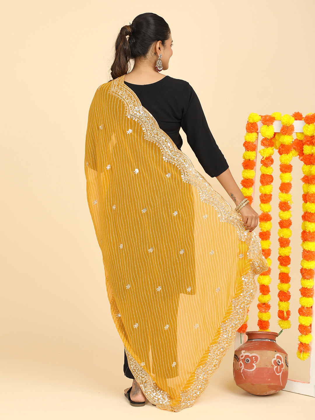 Leheriya Georgette Dupatta