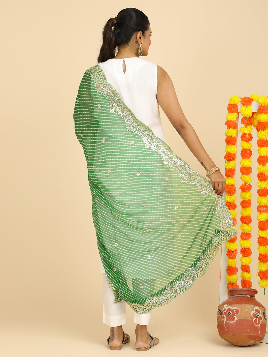 Leheriya Georgette Dupatta