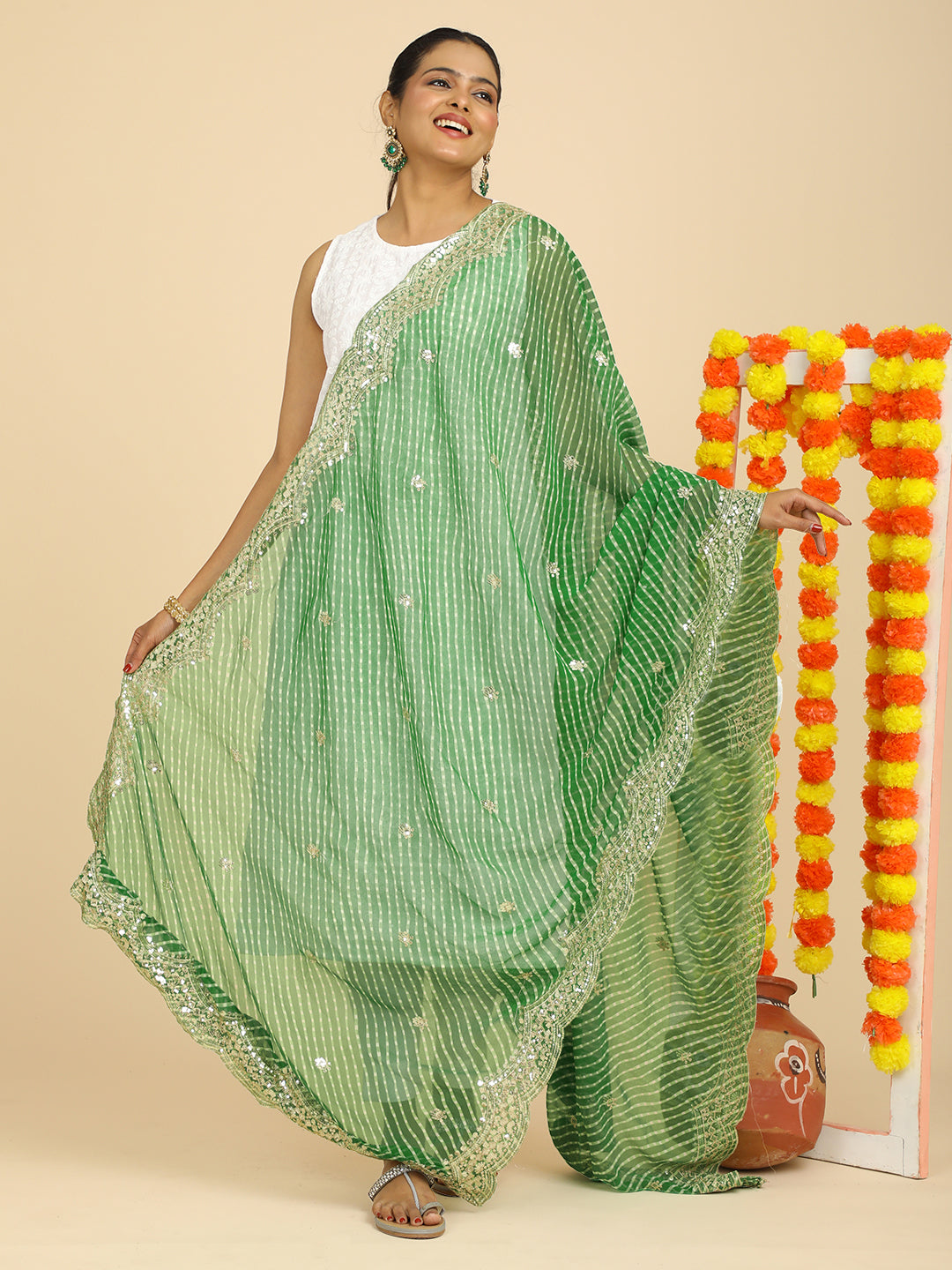 Leheriya Georgette Dupatta