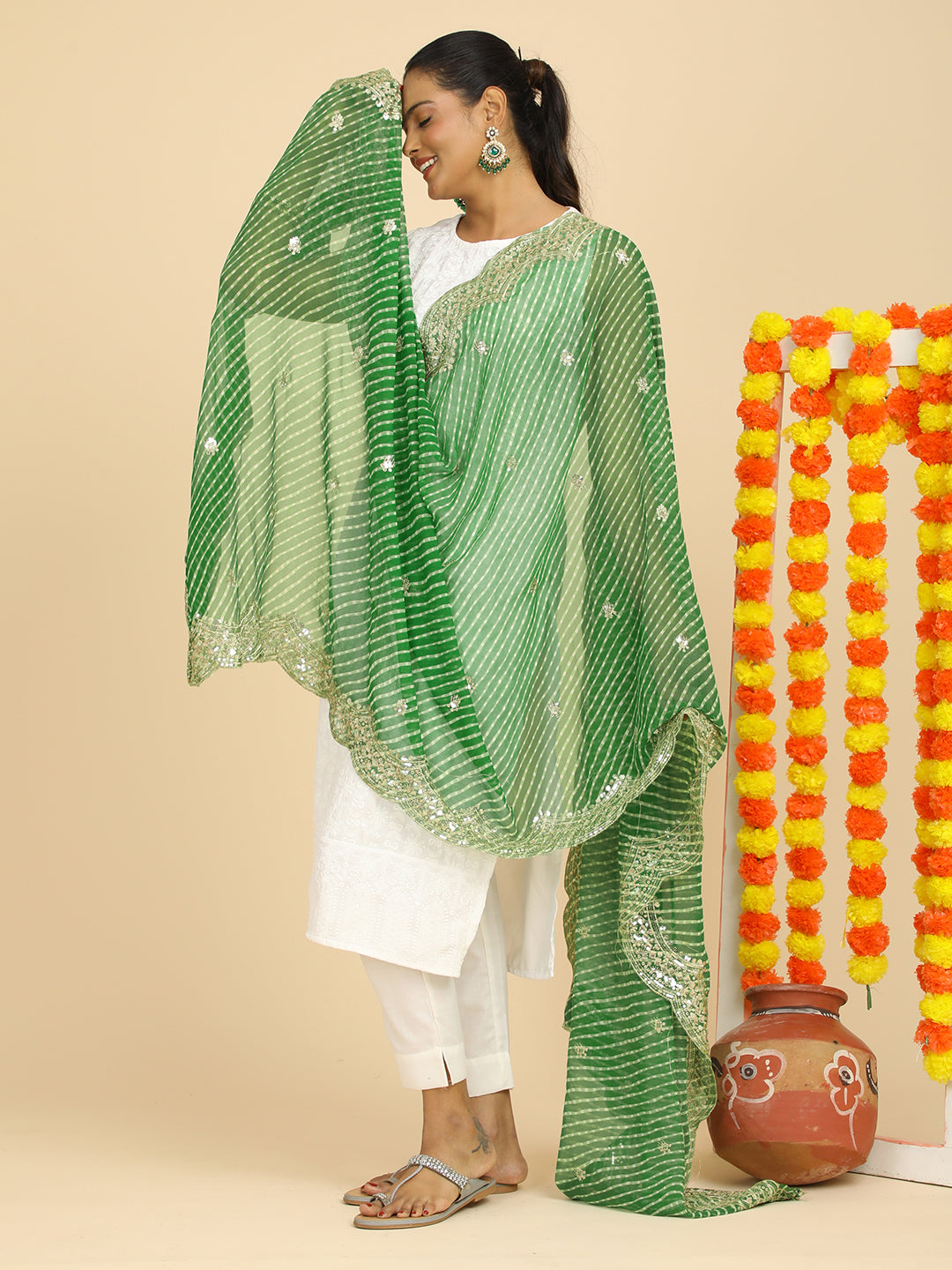 Leheriya Georgette Dupatta