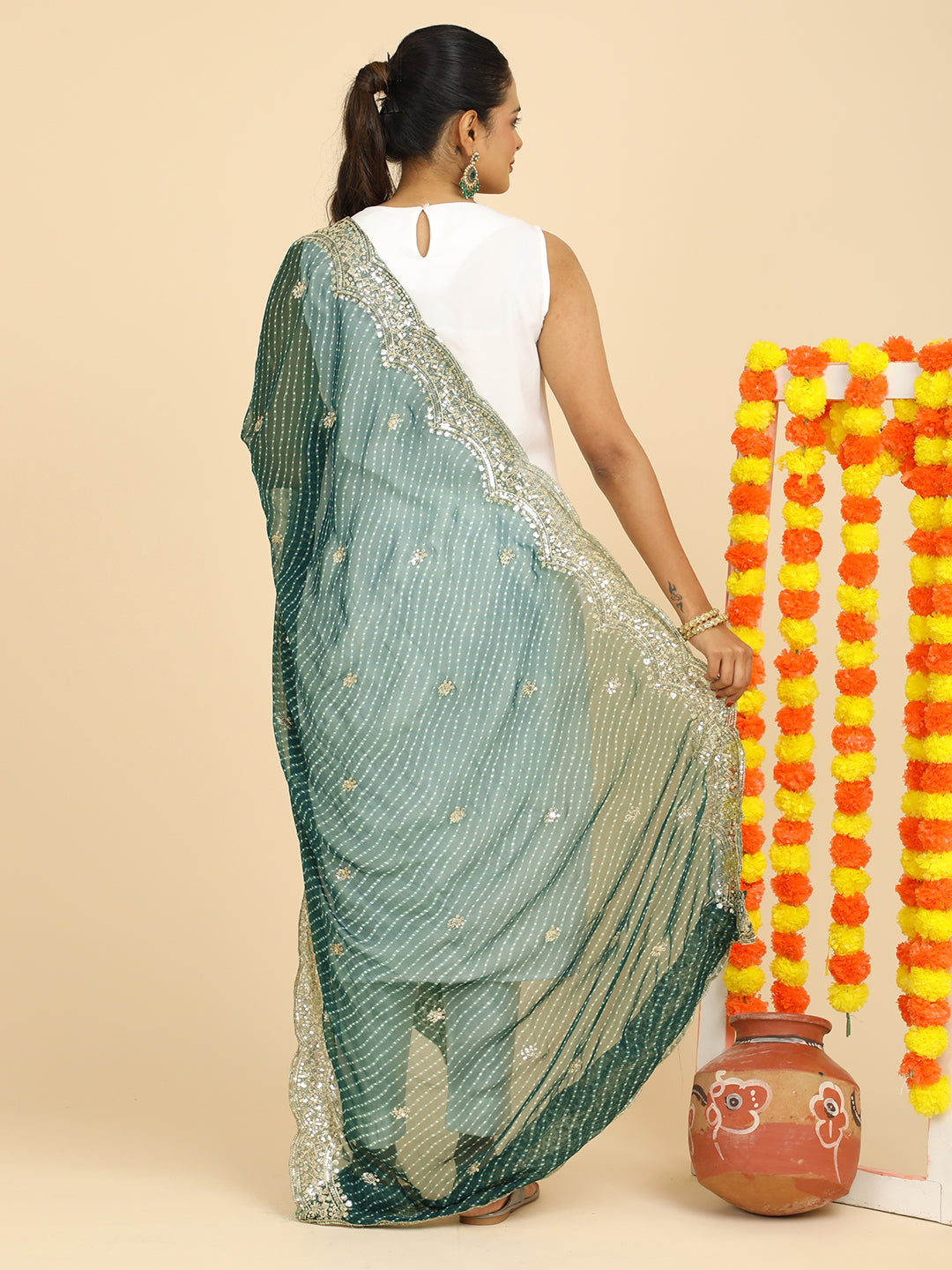Leheriya Georgette Dupatta