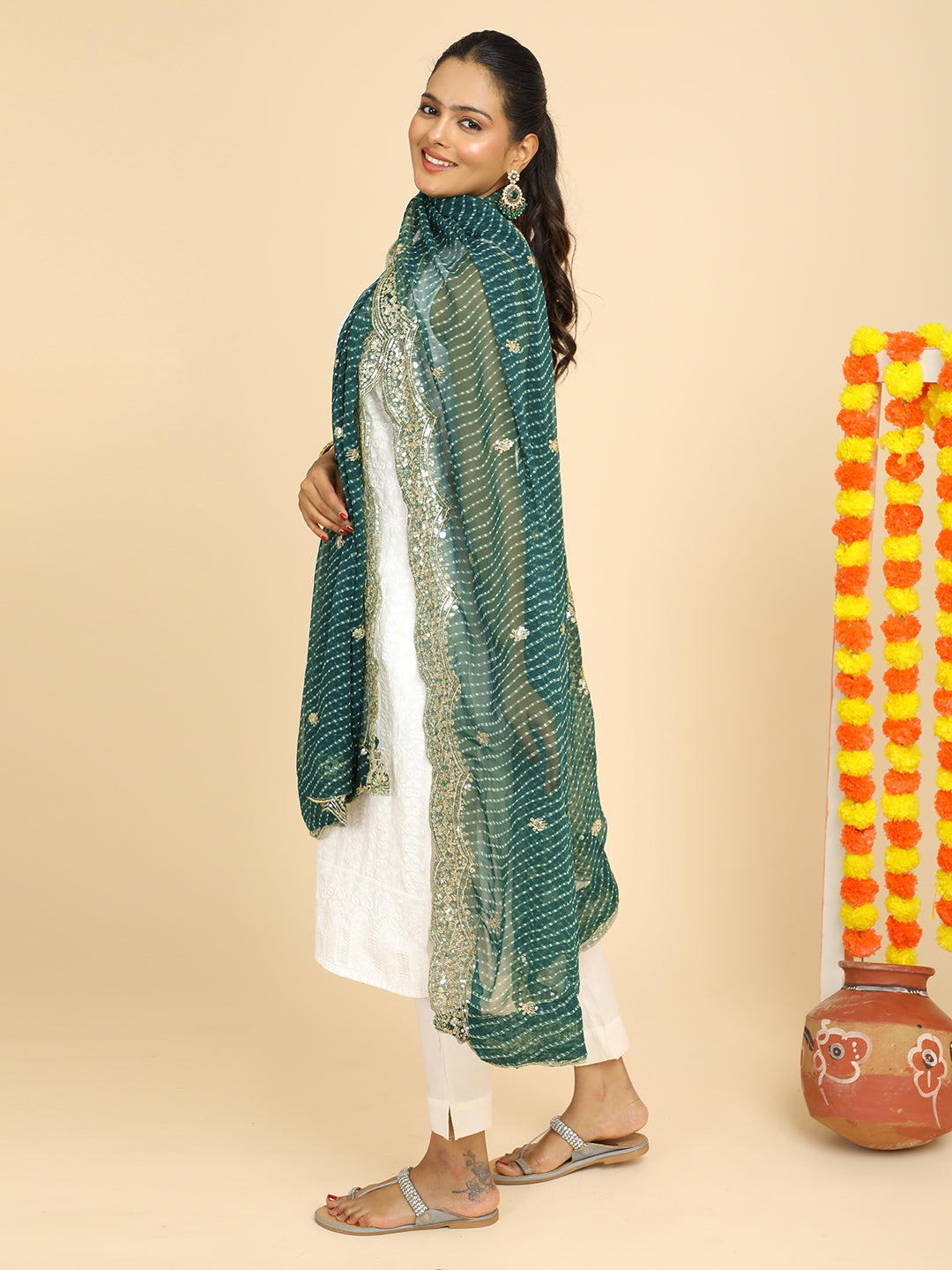 Leheriya Georgette Dupatta