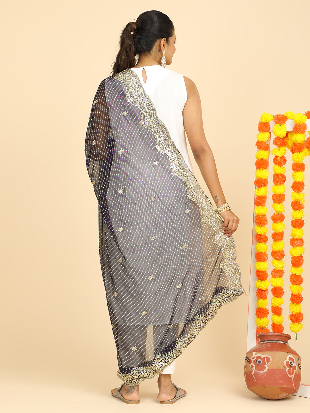 Leheriya Georgette Dupatta