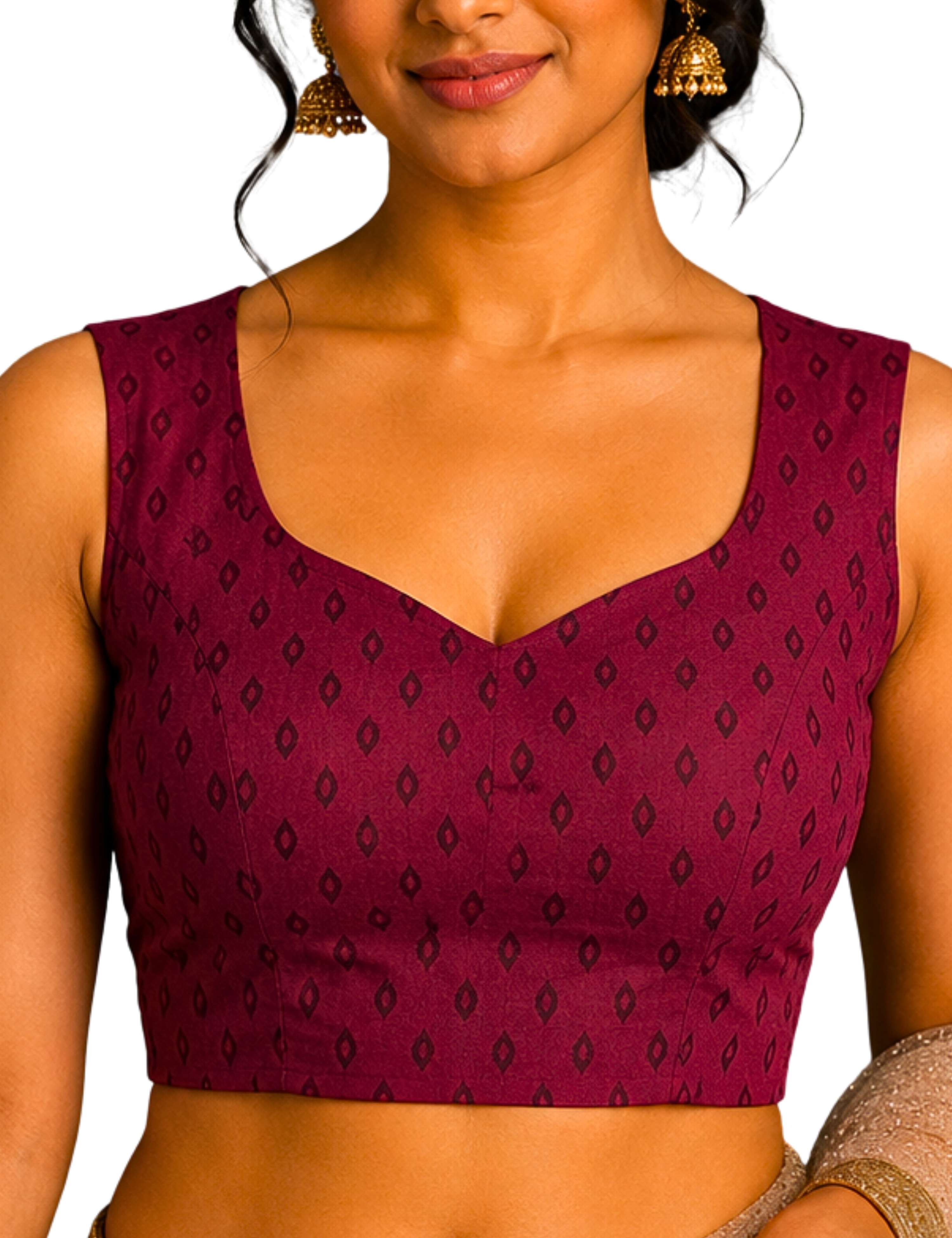 Ajrakh Crepe Saree