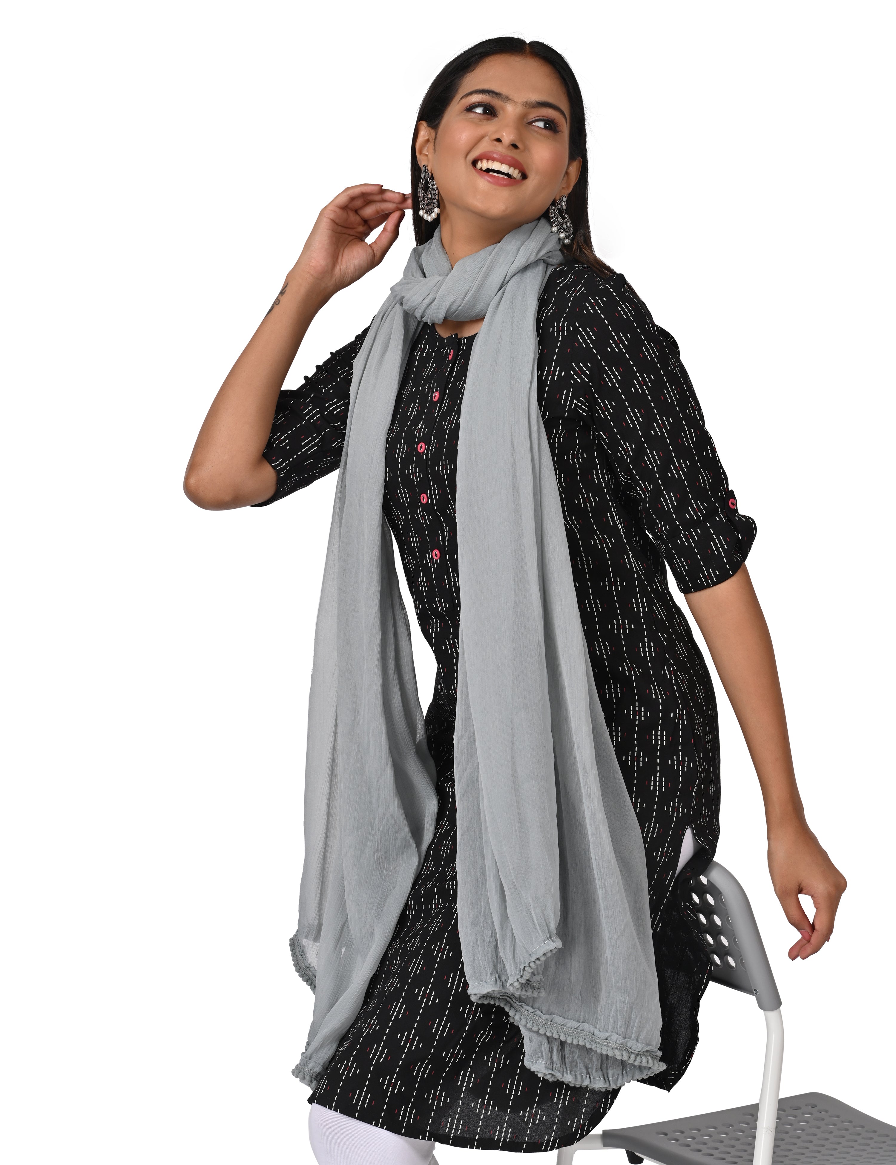 Solid Chiffon Dupatta