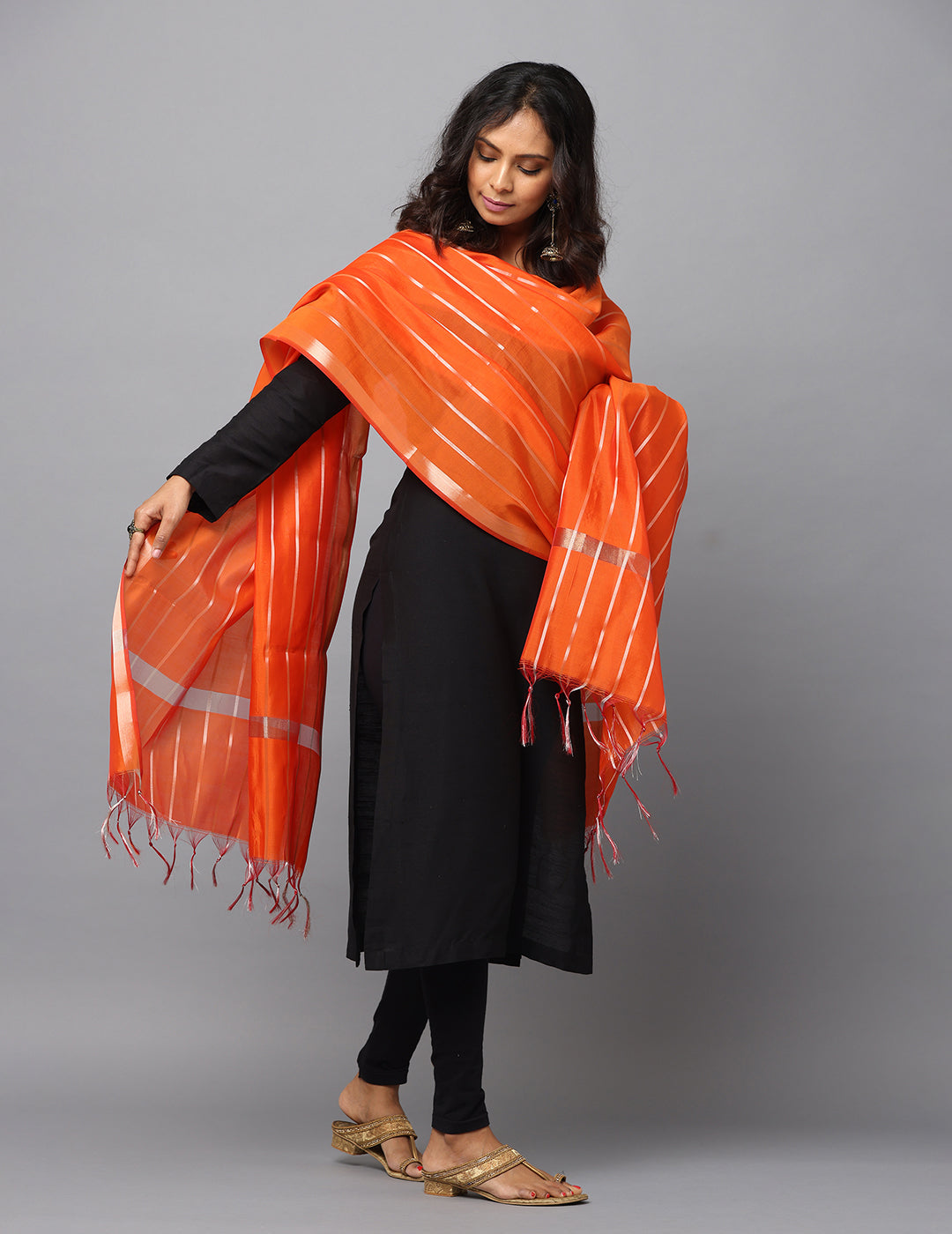 Banarasi Silk Stripe Dupatta