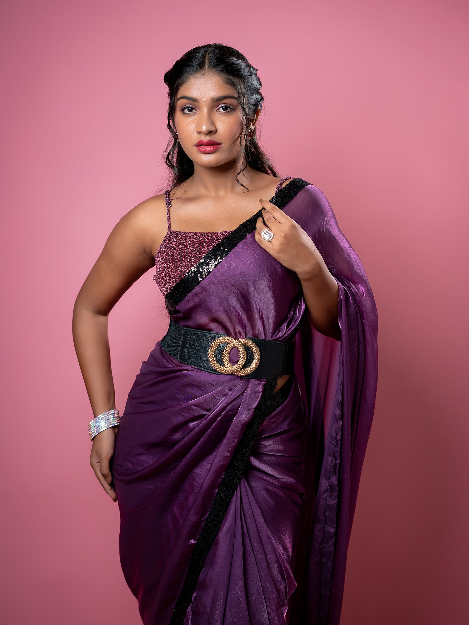Ready To Wear Satin Saree