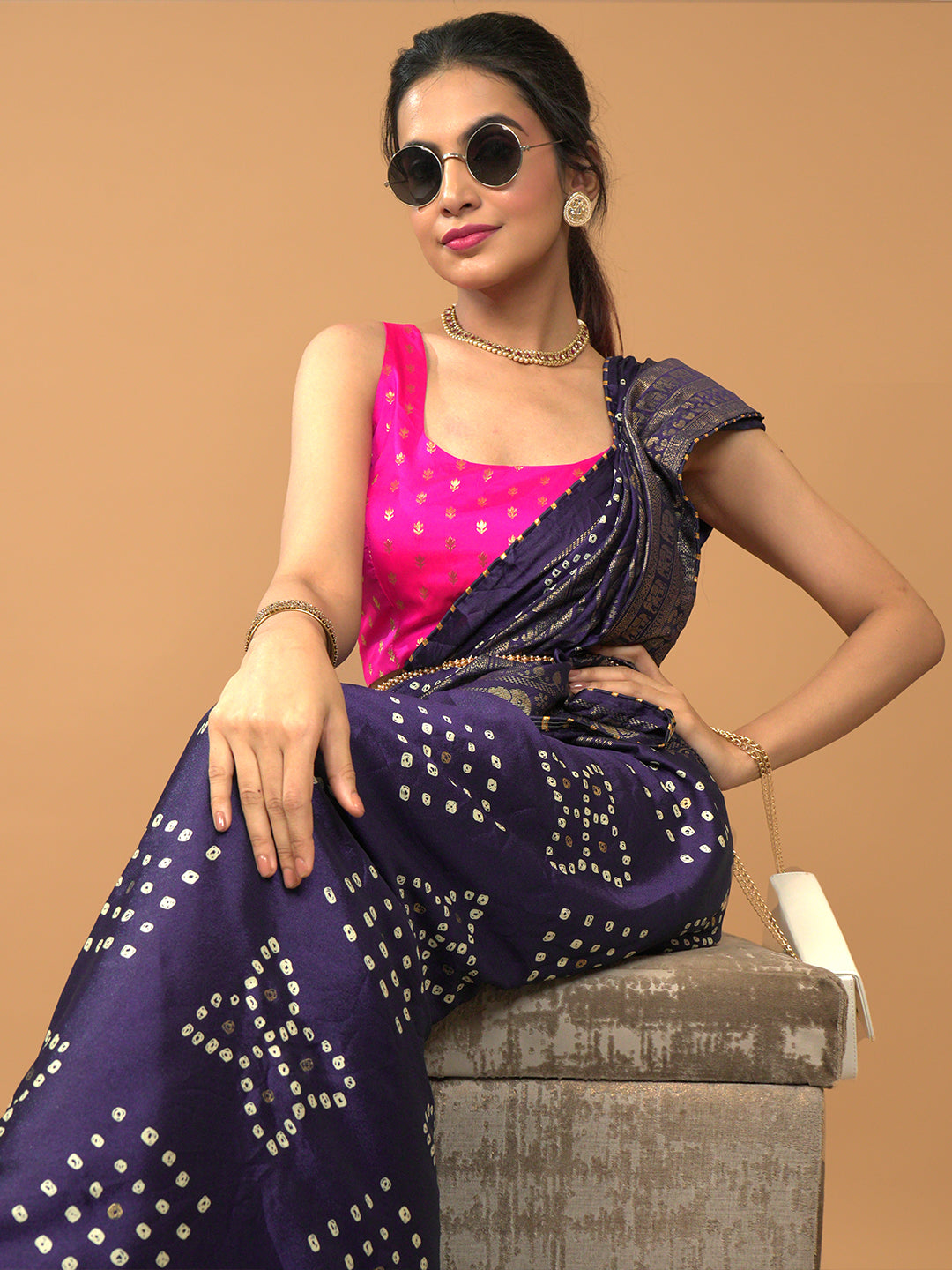 Bandhini Viscose Crepe Saree