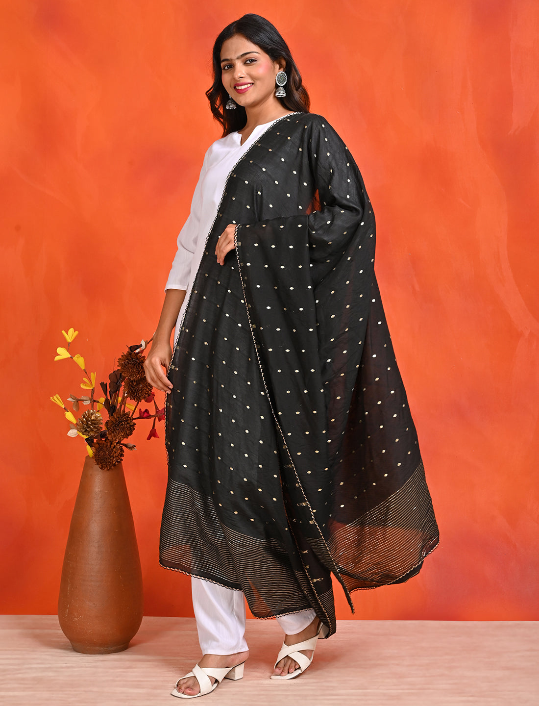 Chanderi Zari weave Dupatta
