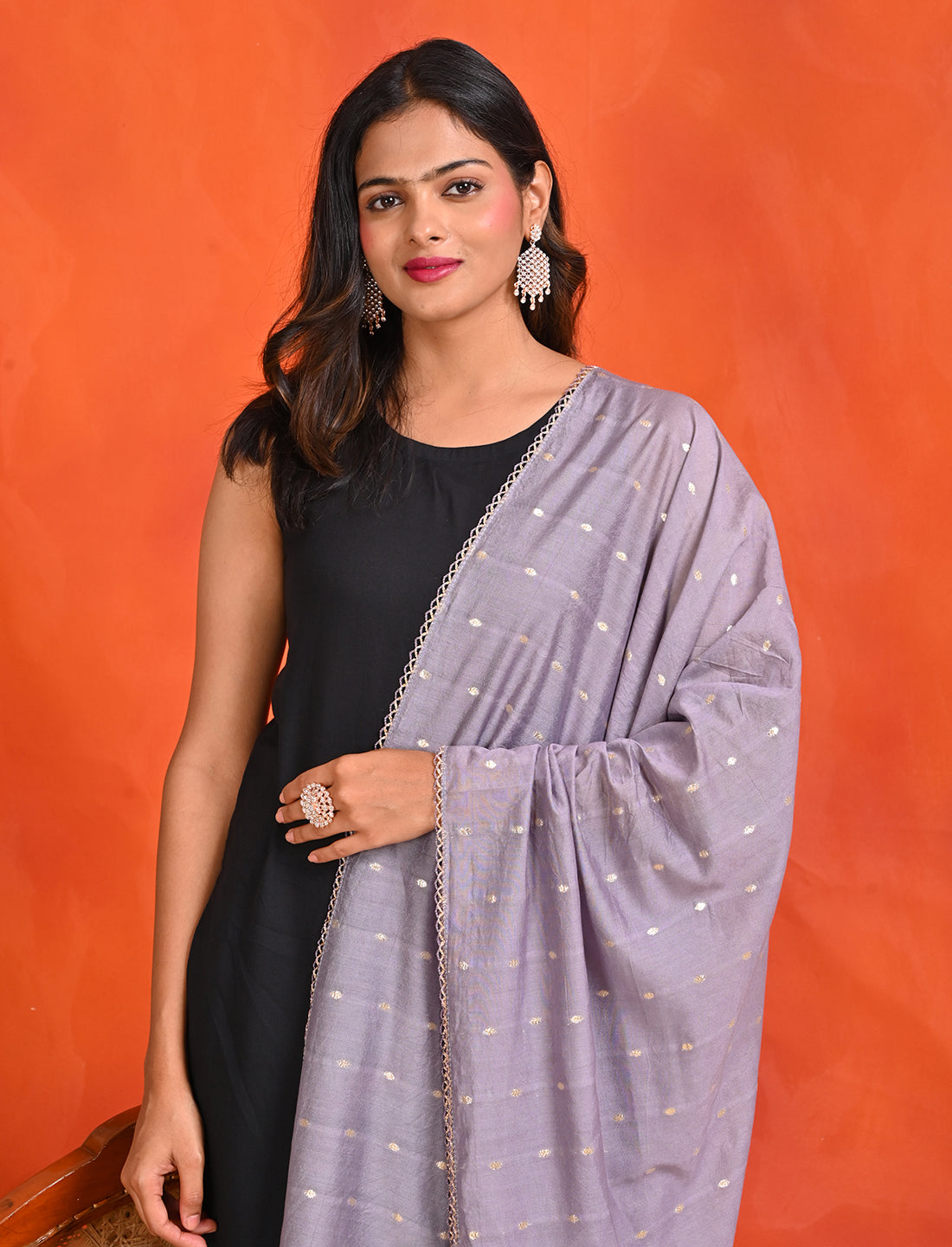 Chanderi Zari weave Dupatta