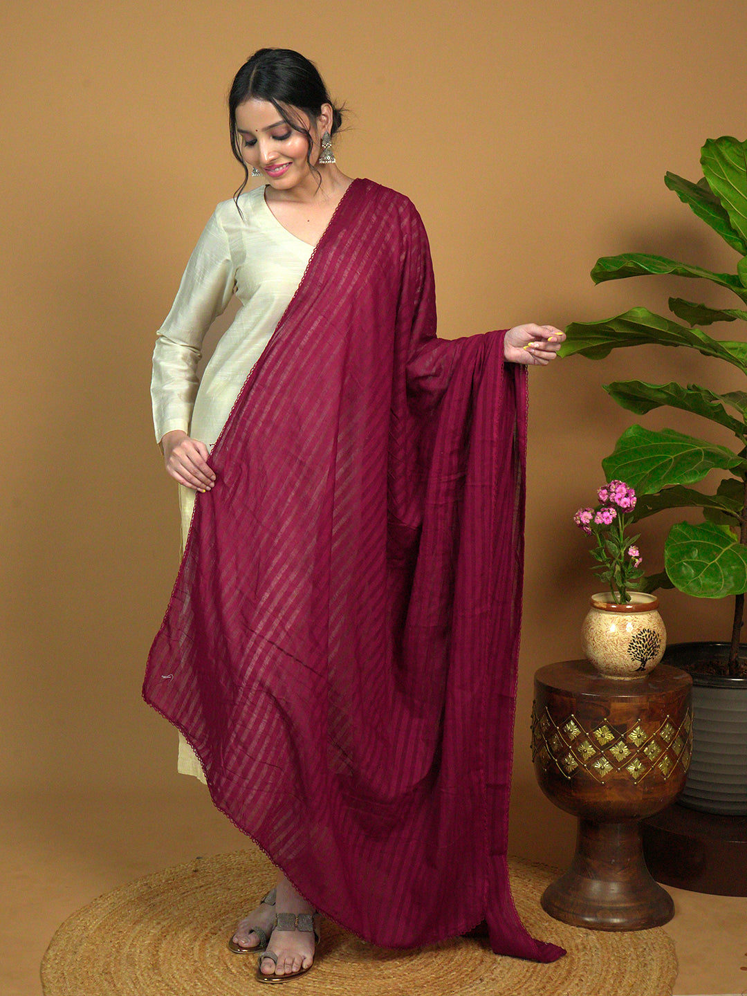 Stripe Cotton Dupatta