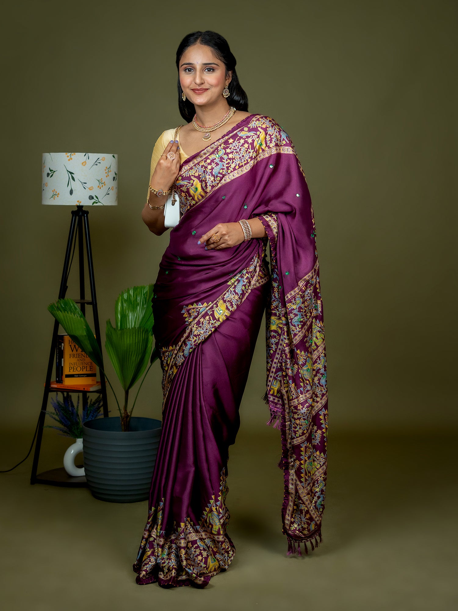 Kutch Print Crepe Saree