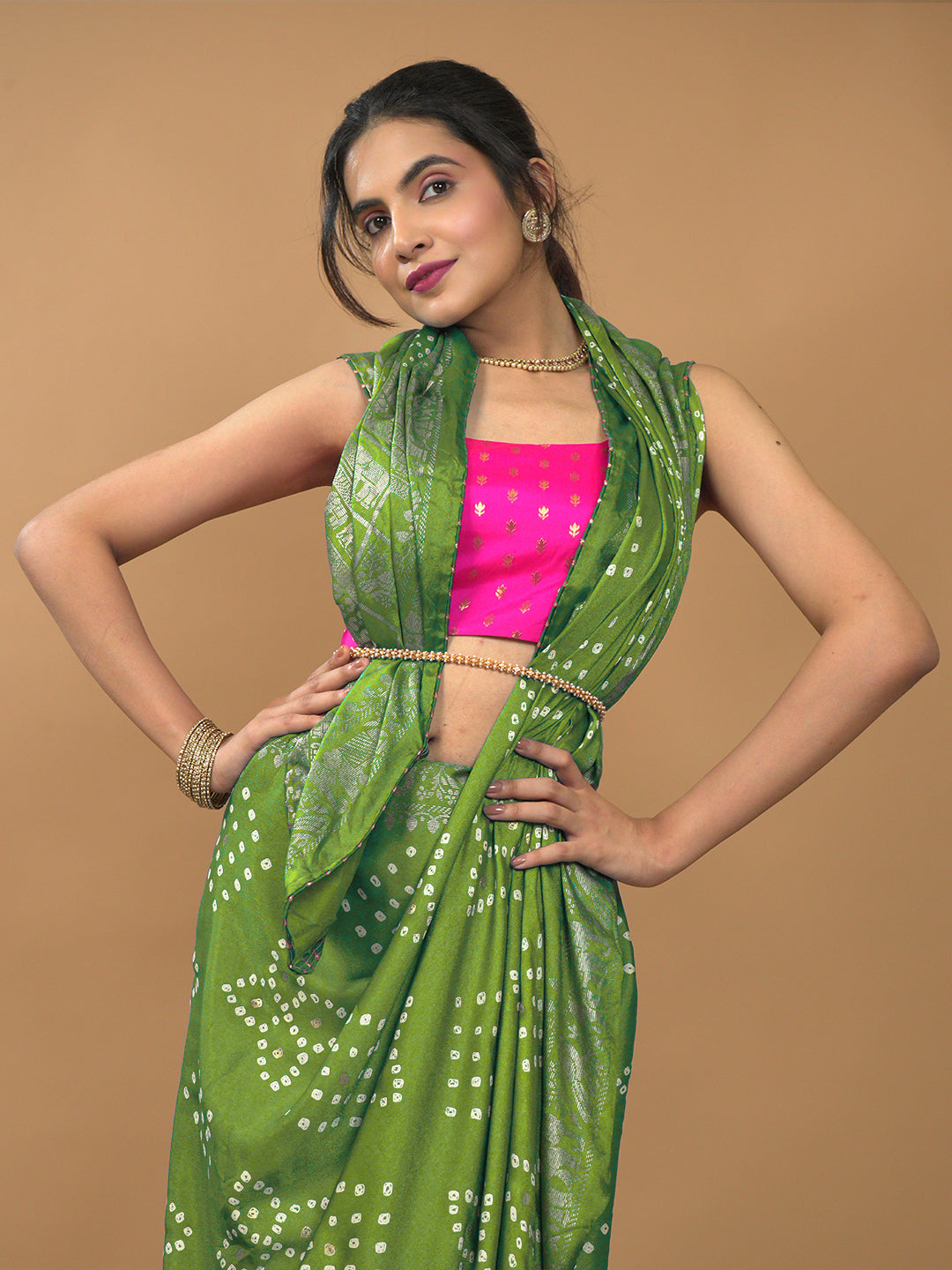 Bandhini Viscose Crepe Saree
