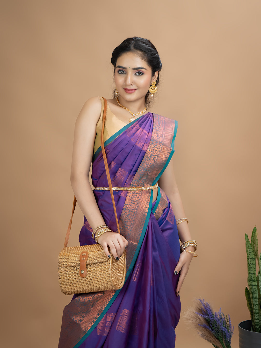 South Silk Brocade Saree