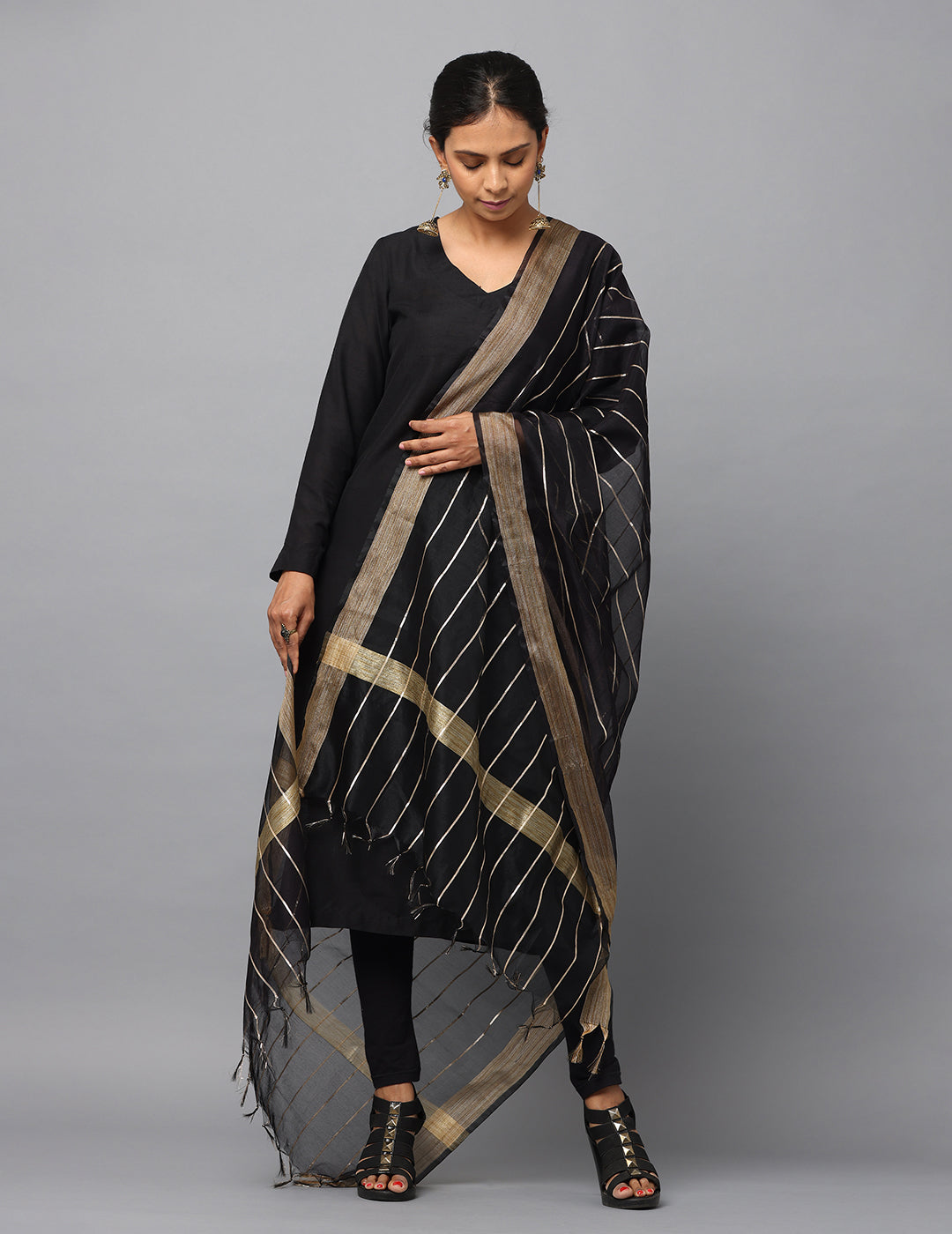 Chanderi Zari weave Dupatta
