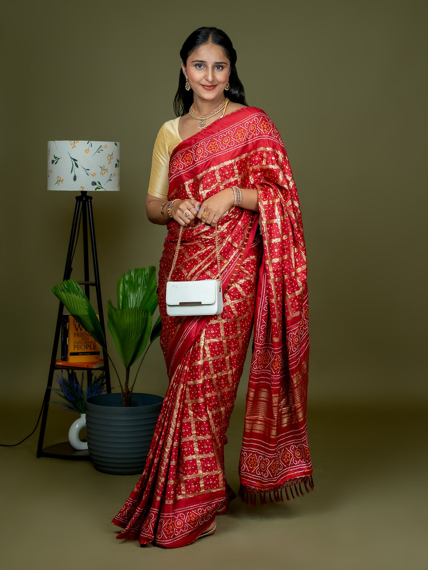 Bandhini Crepe Saree