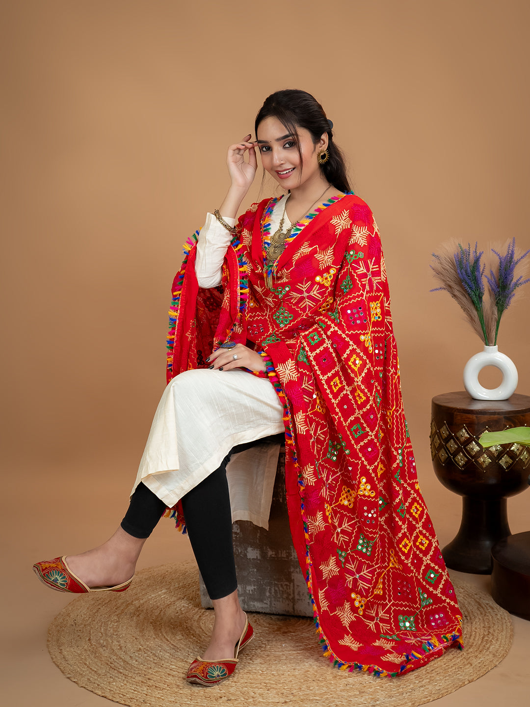 Phulkari Cotton Dupatta