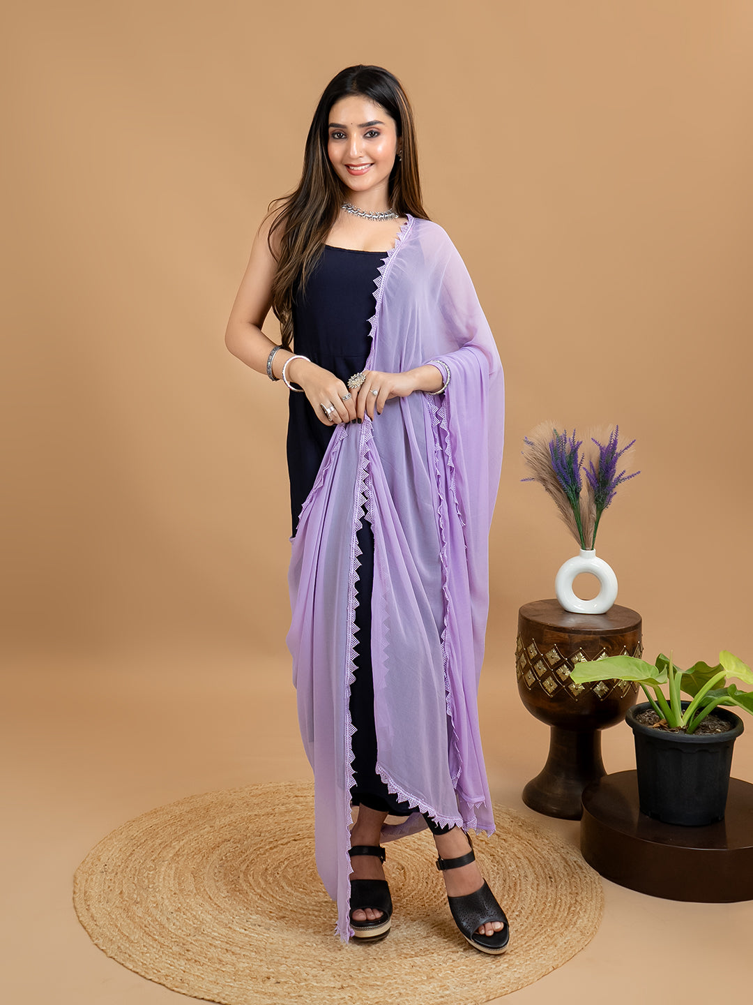 Solid Chiffon Dupatta