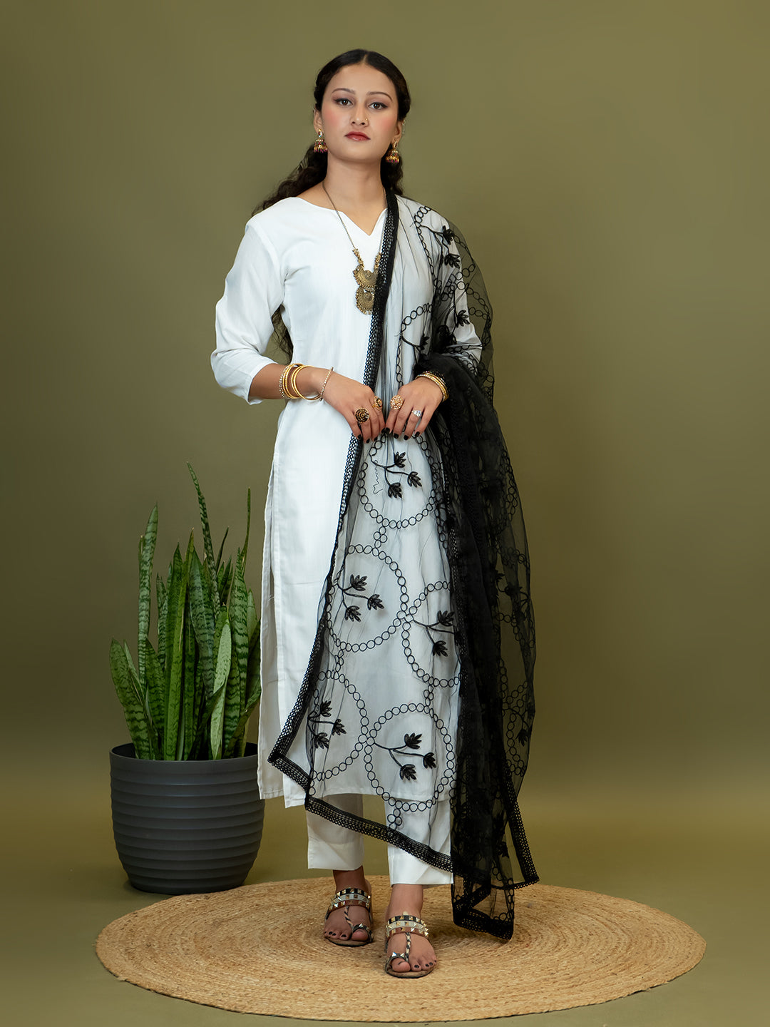 Chiffon Gold Print Dupatta