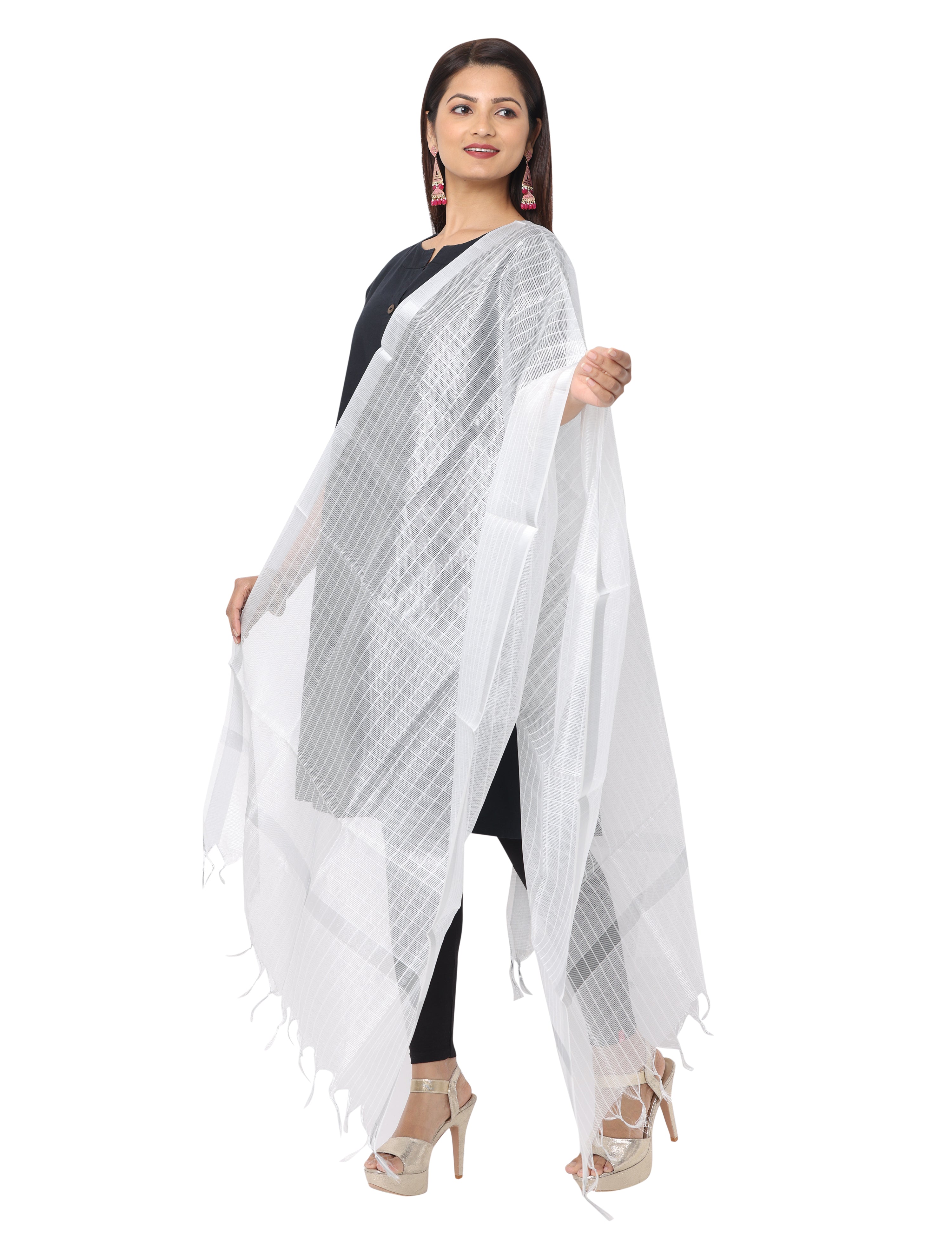Chanderi Cotton Checkered Dupatta