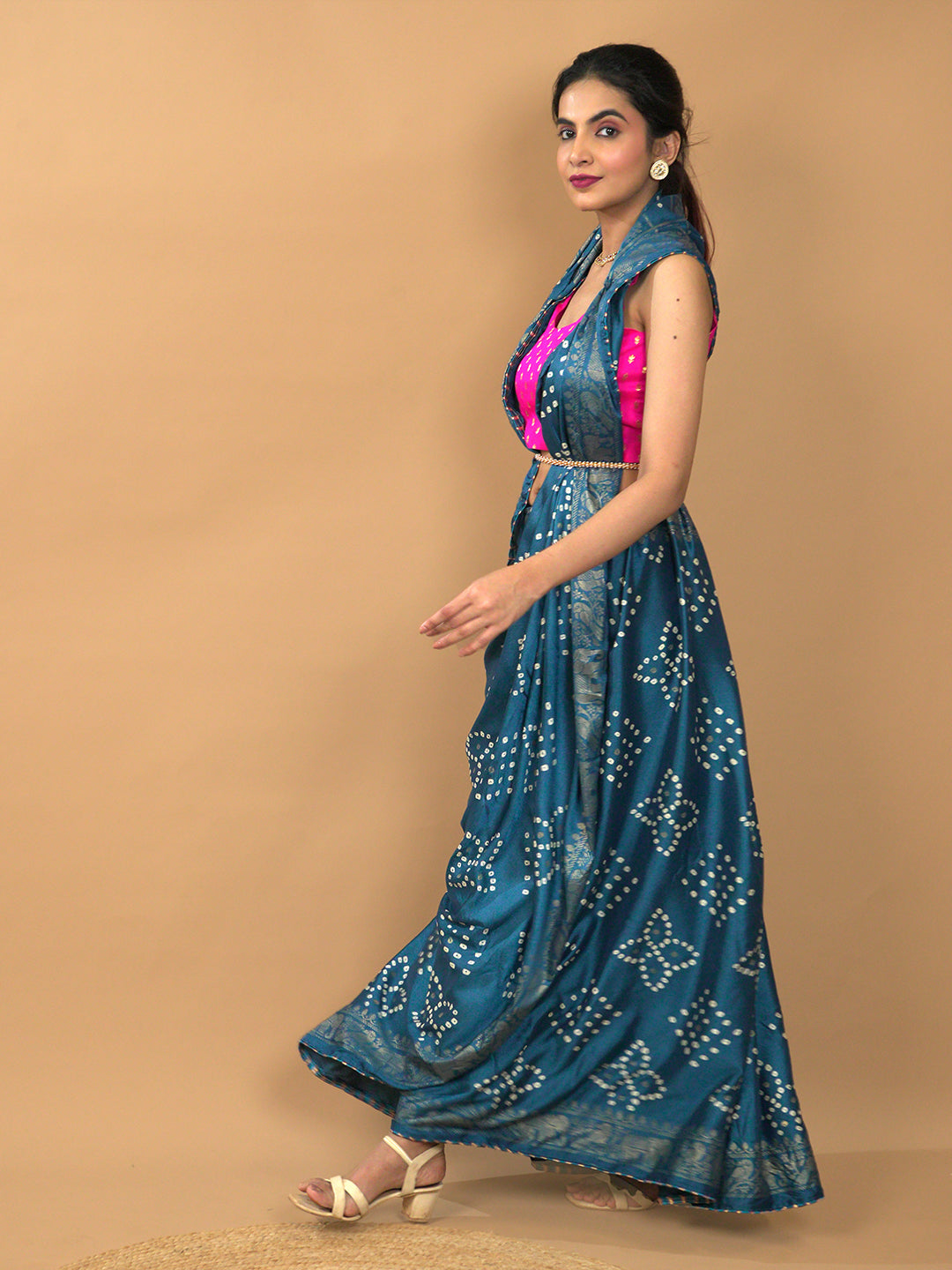 Bandhini Viscose Crepe Saree