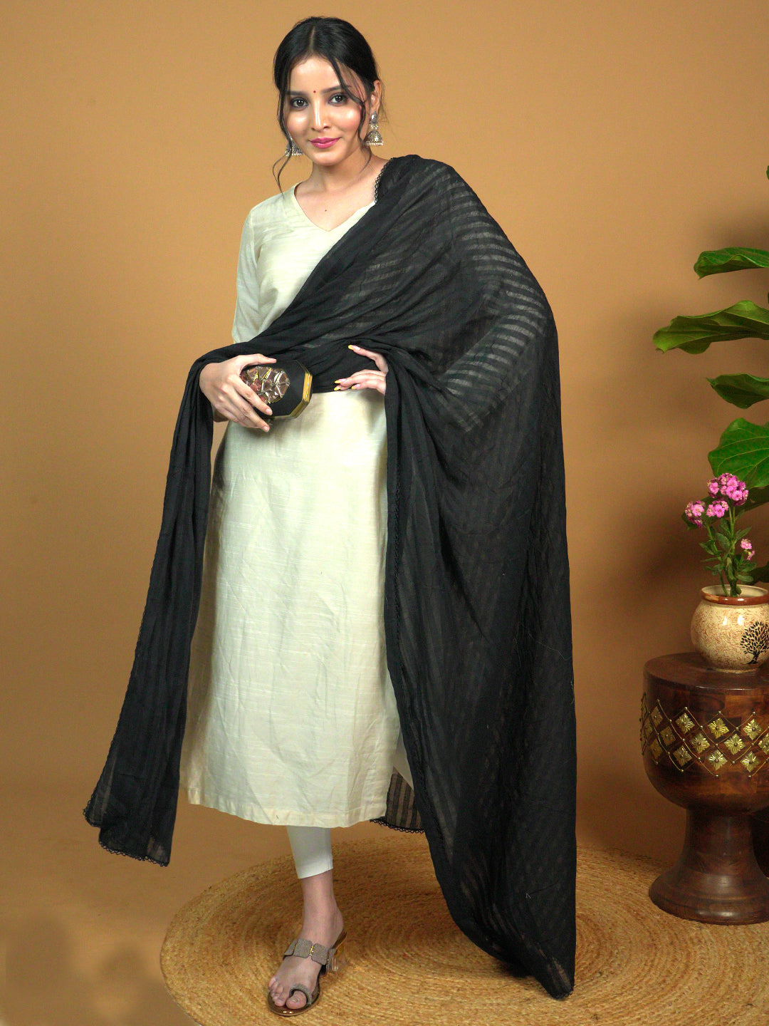 Stripe Cotton Dupatta