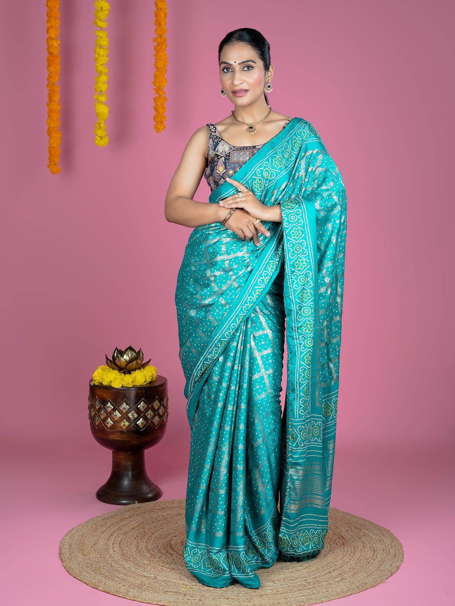 Bandhini Crepe Saree