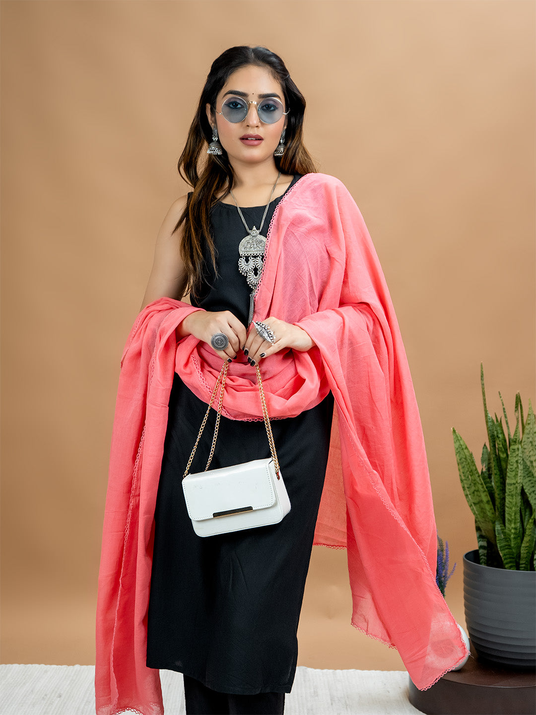 Solid Cotton Dupatta