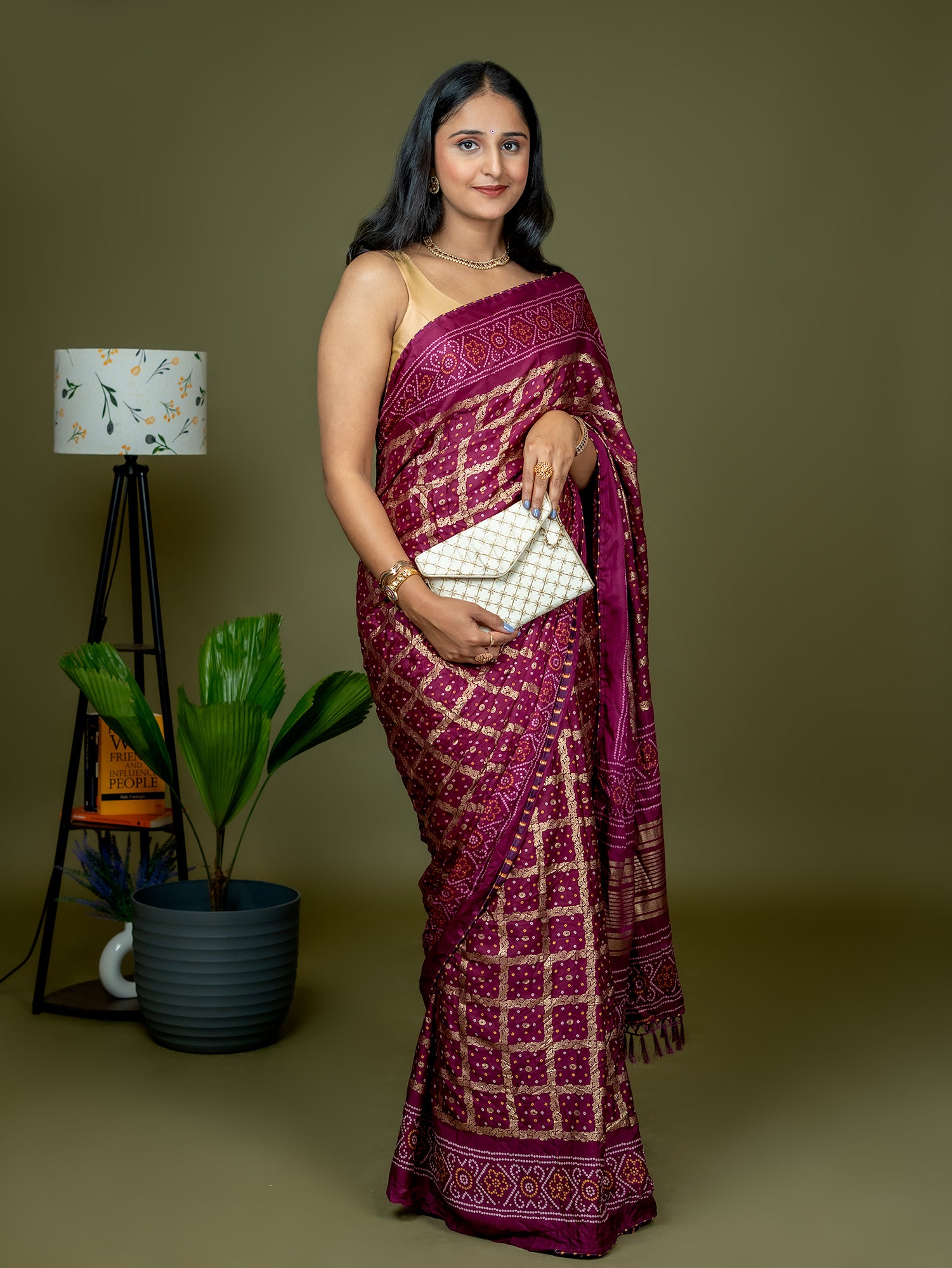 Bandhini Crepe Saree