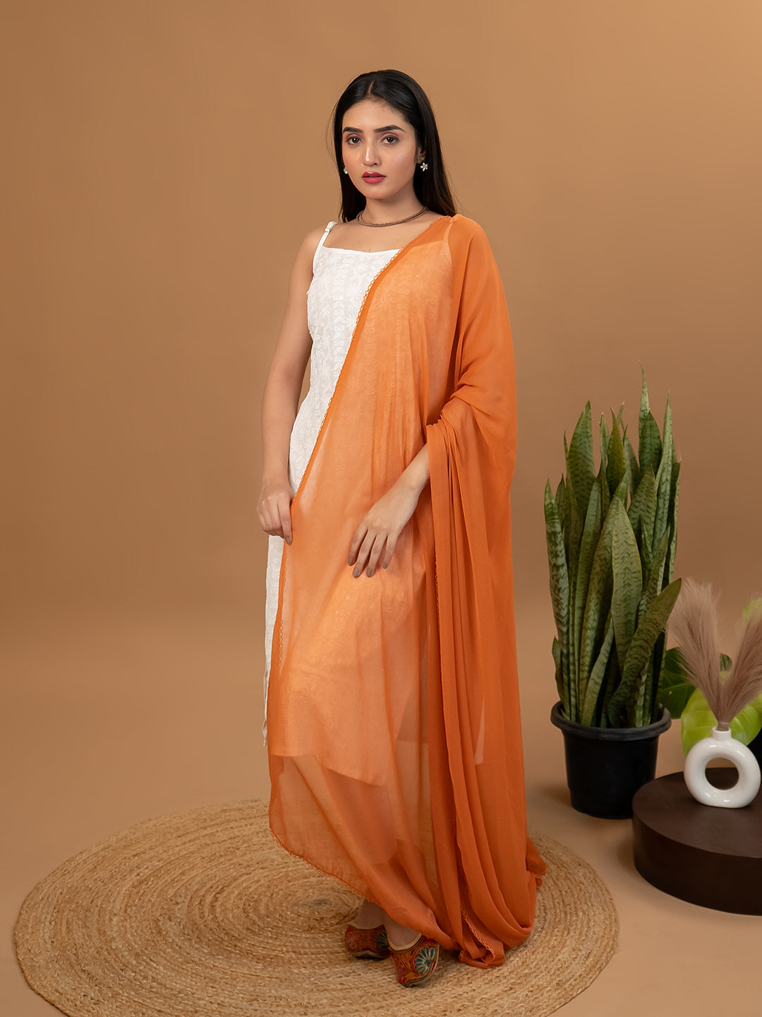 Solid Chiffon Dupatta