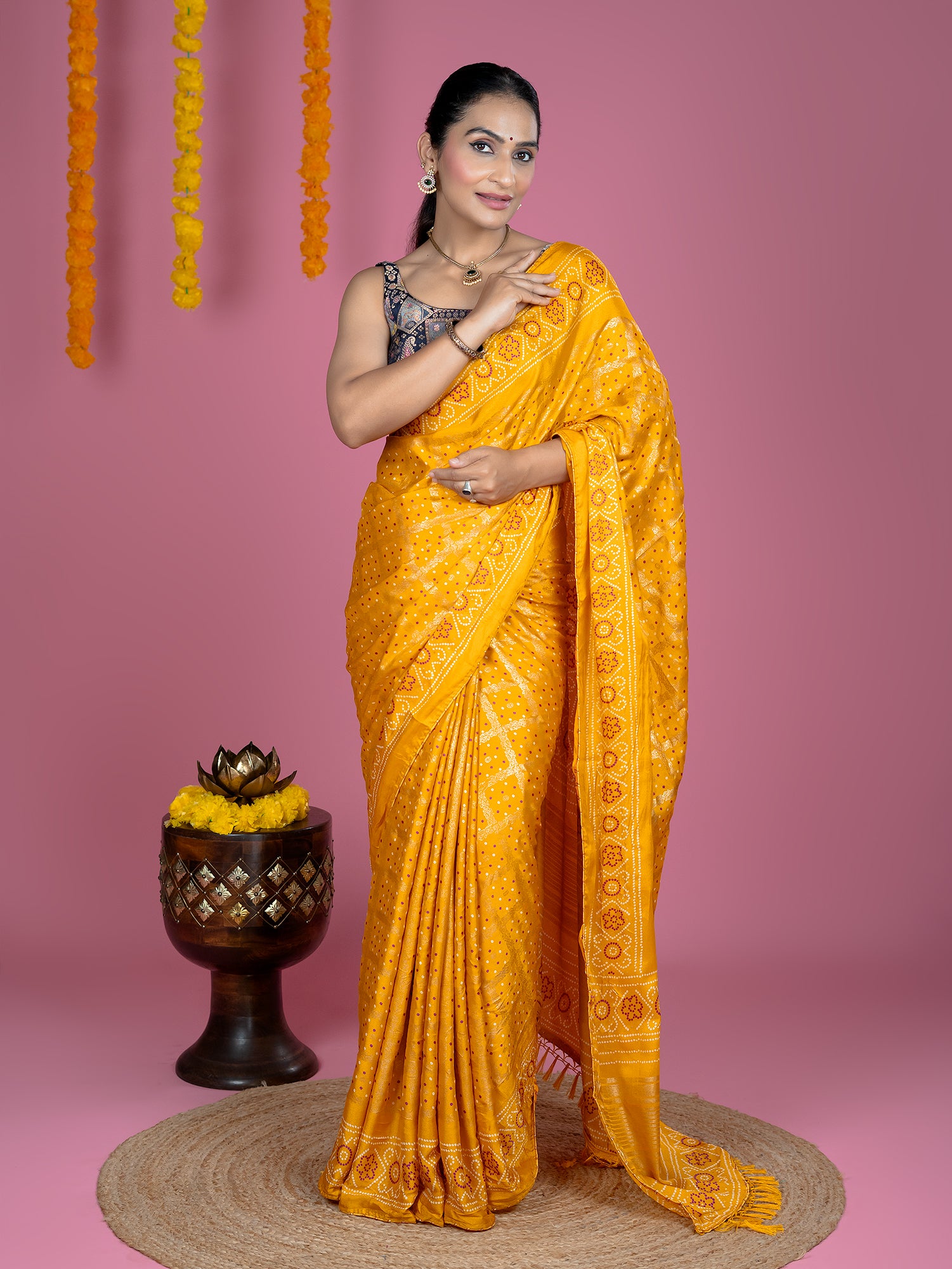 Bandhini Crepe Saree