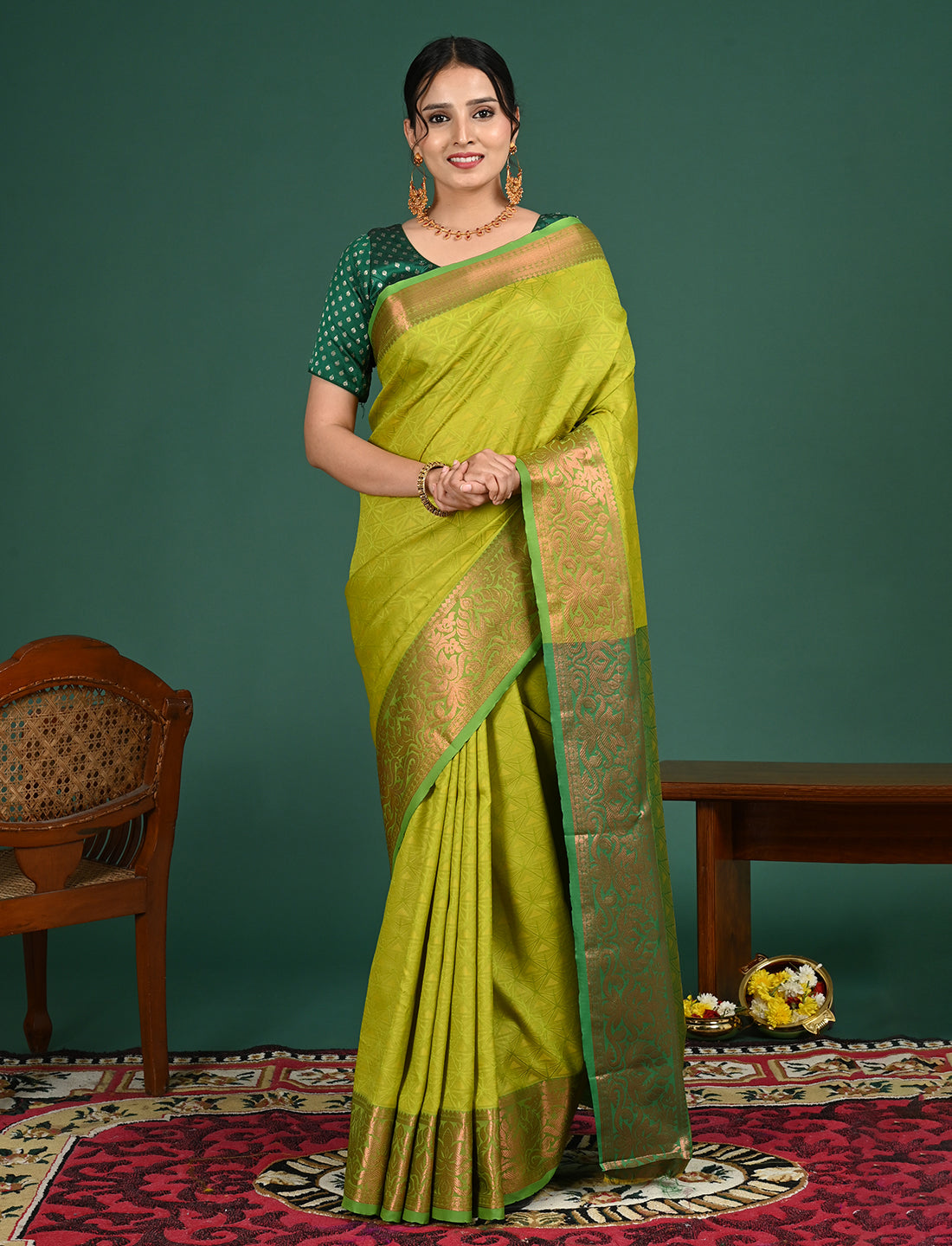 South Art Silk Geometric Saree