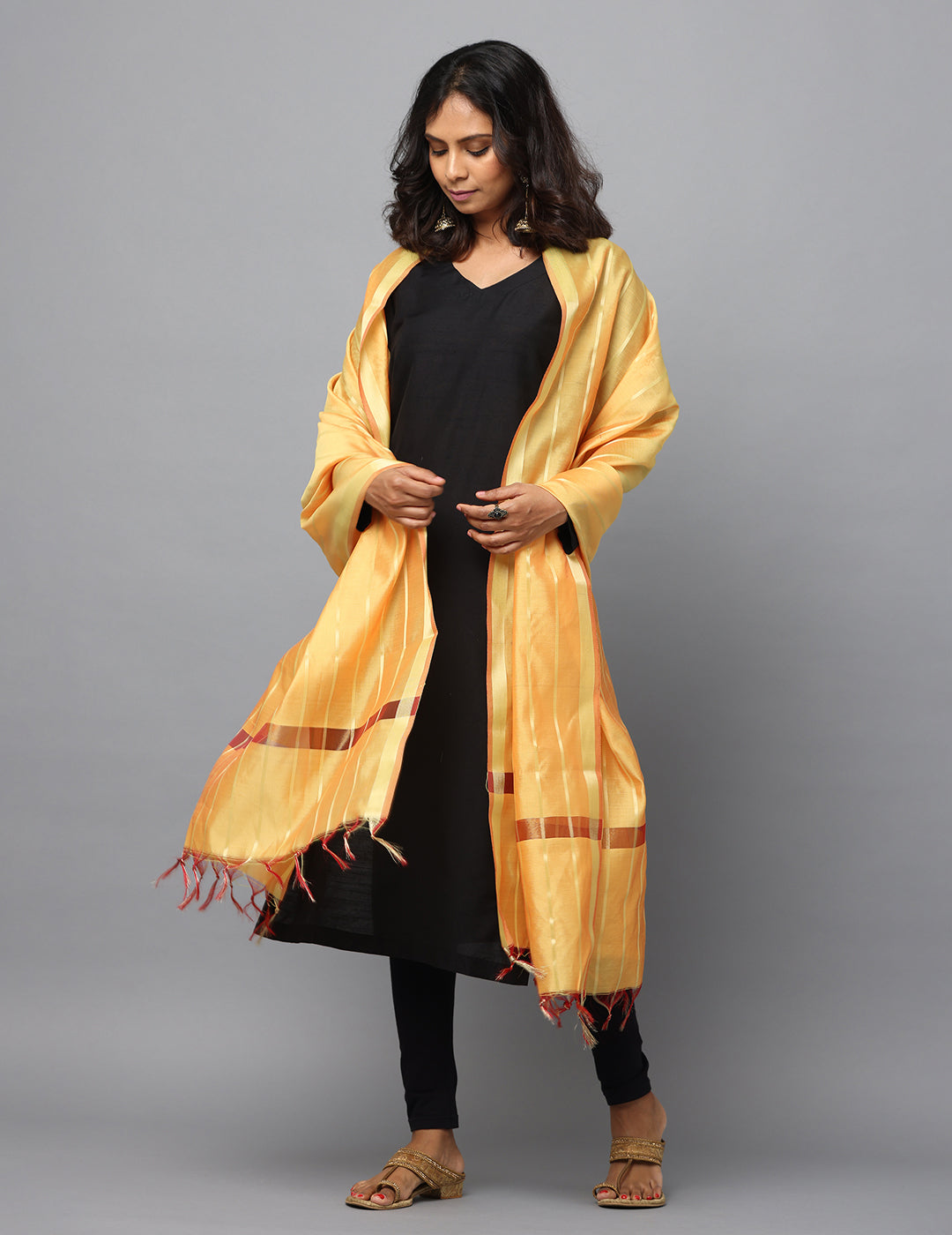 Banarasi Silk Stripe Dupatta