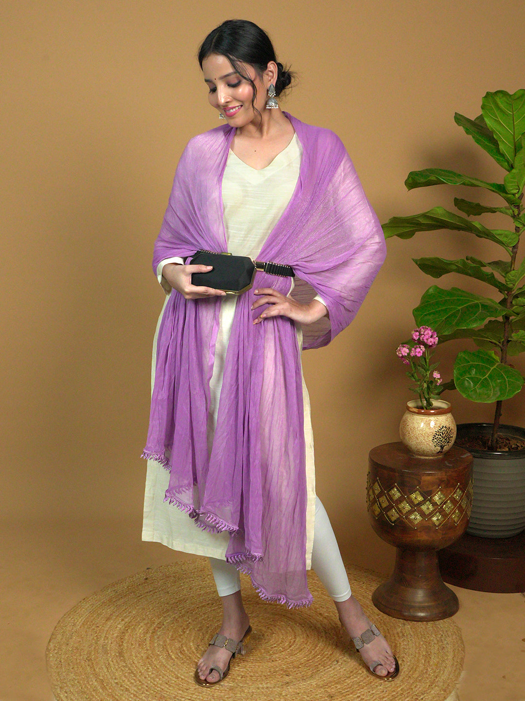 Solid Chiffon Dupatta