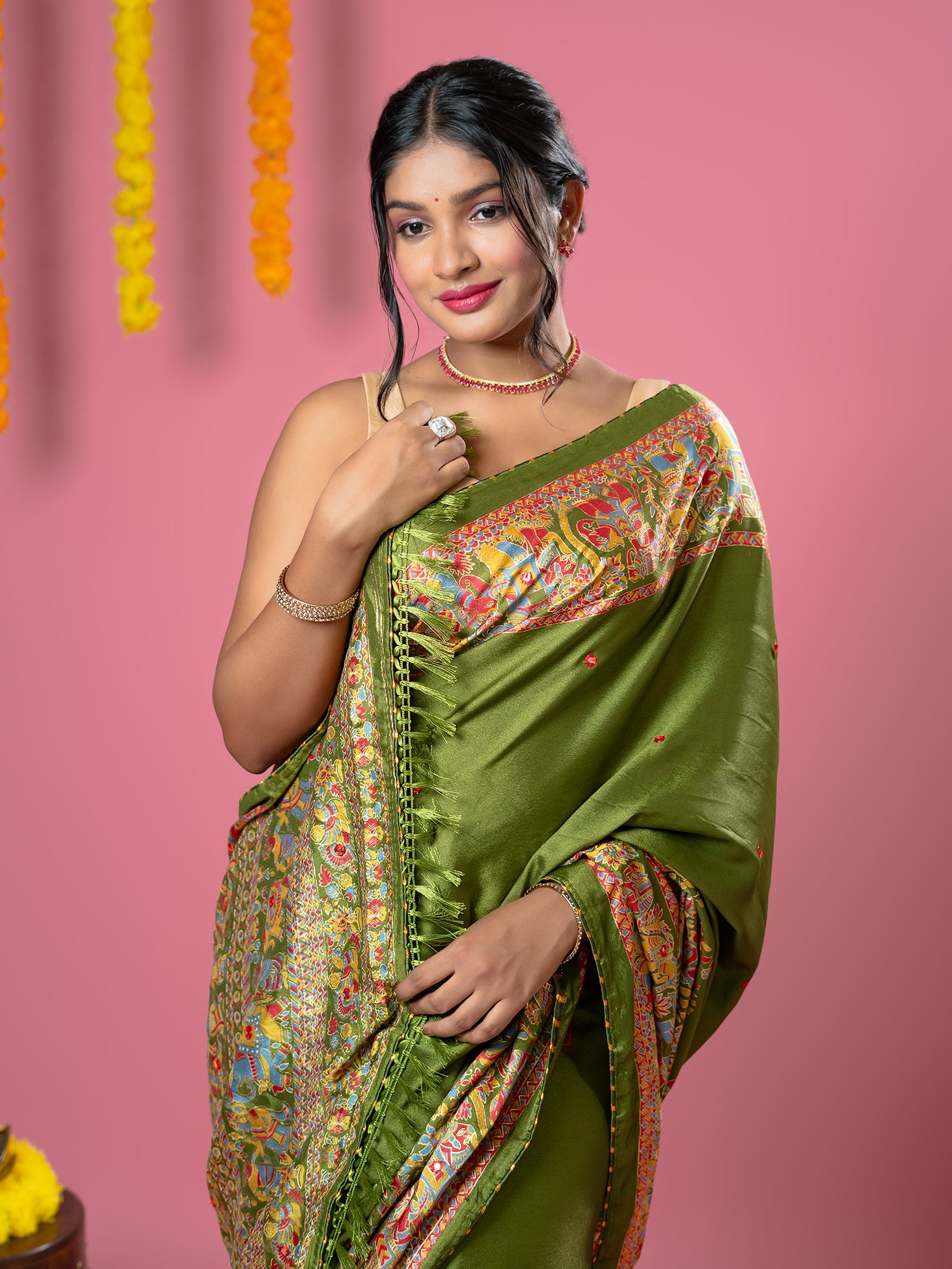 Kutch Print Crepe Saree