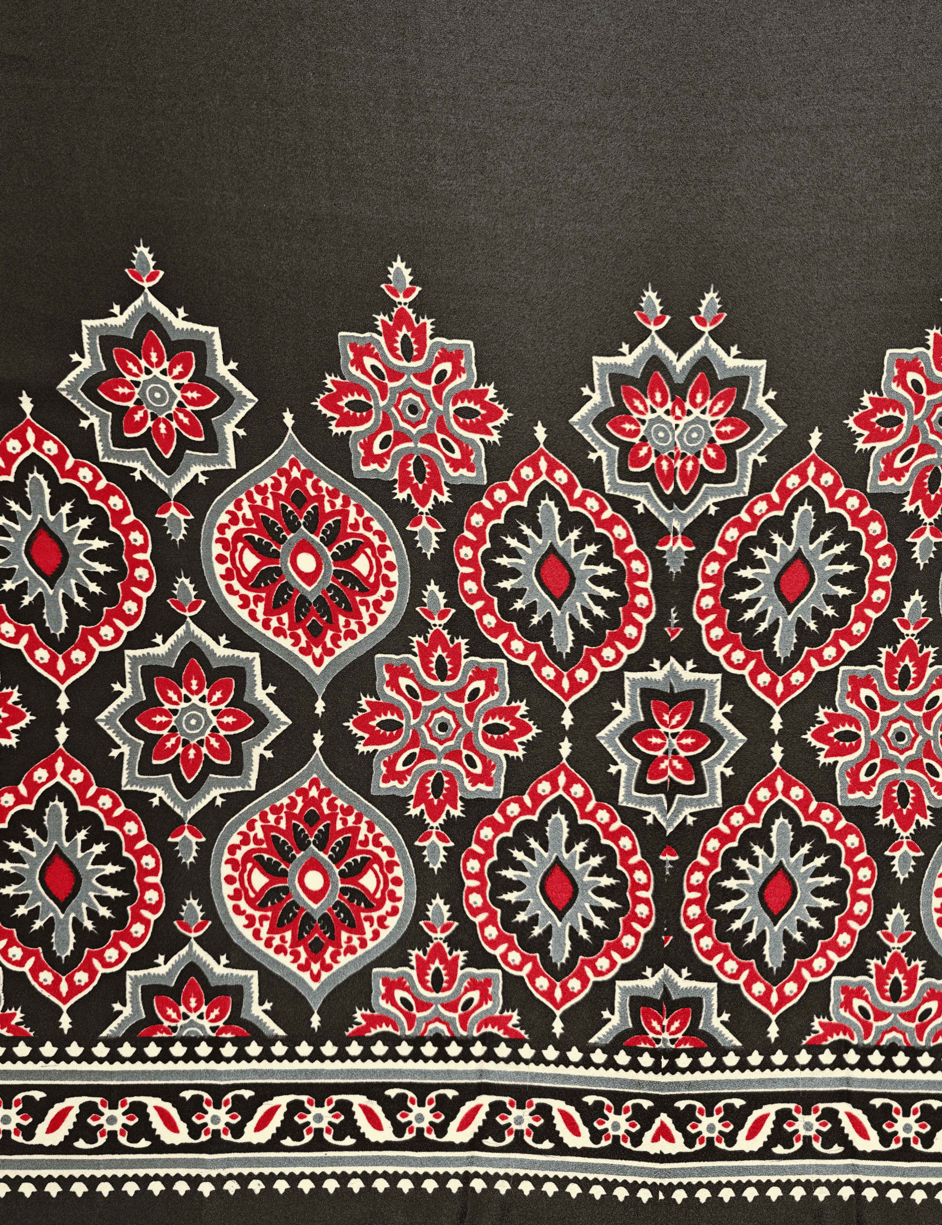 Ajrakh Crepe Silk Saree