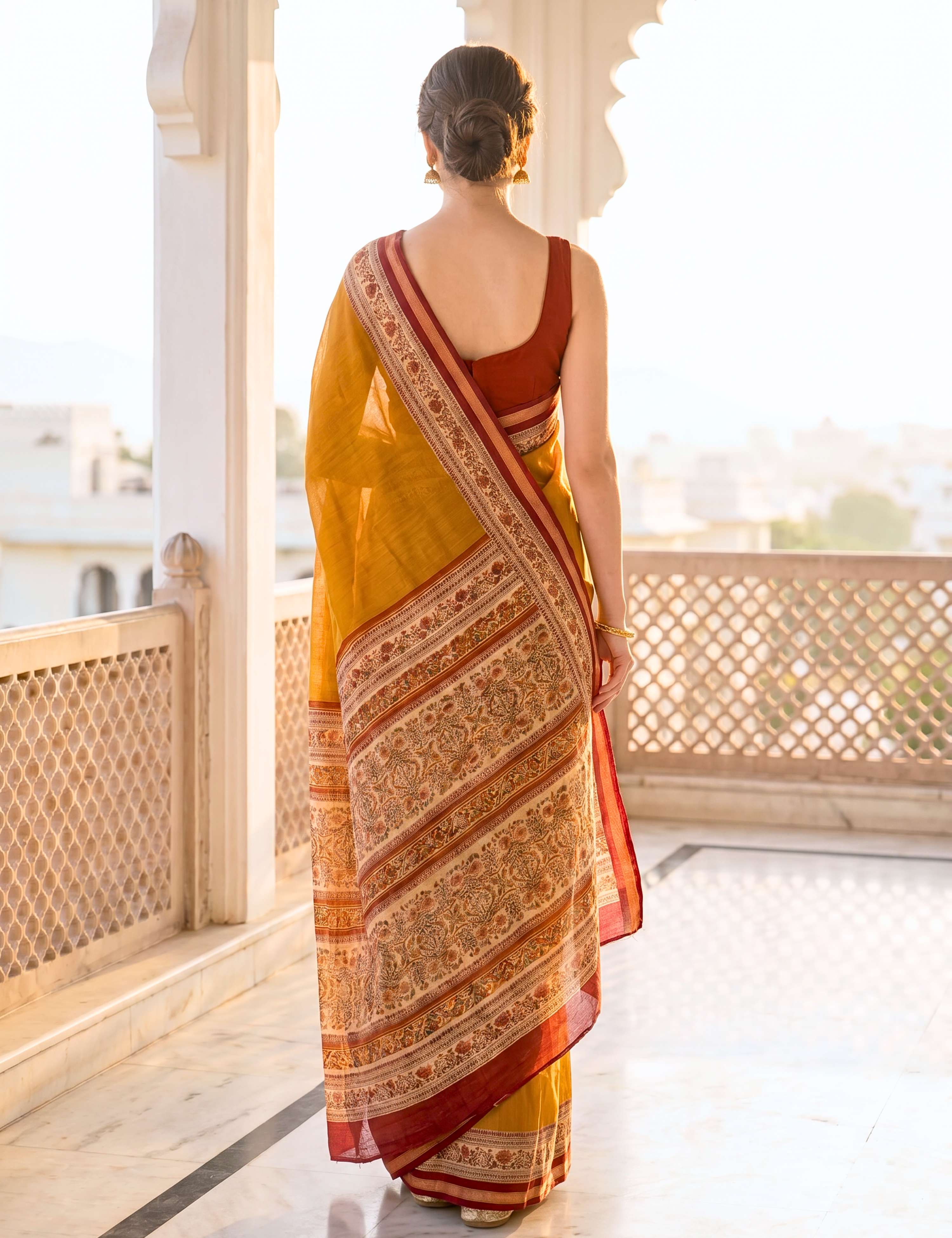 Solid Viscose Cotton Saree