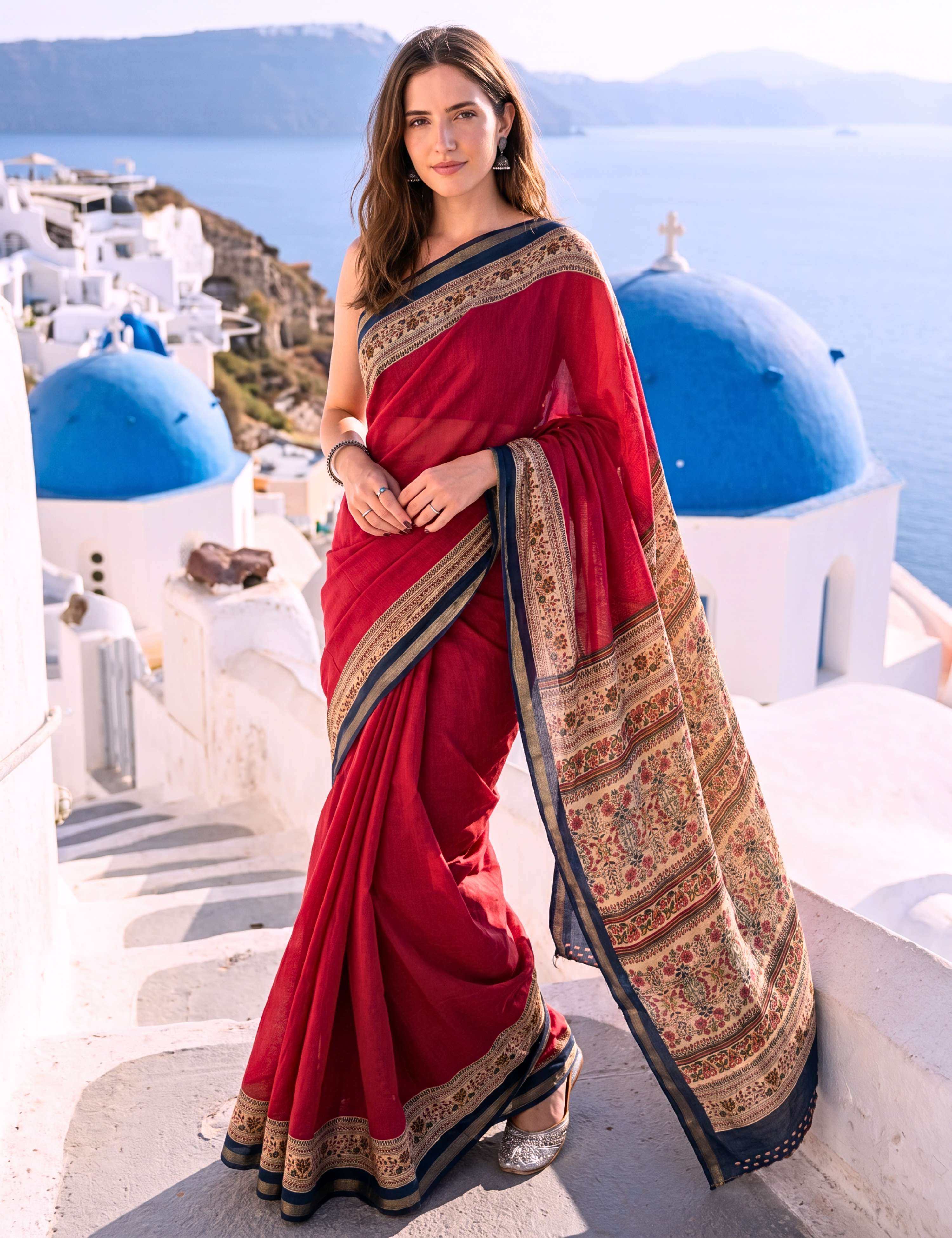 Solid Viscose Cotton Saree