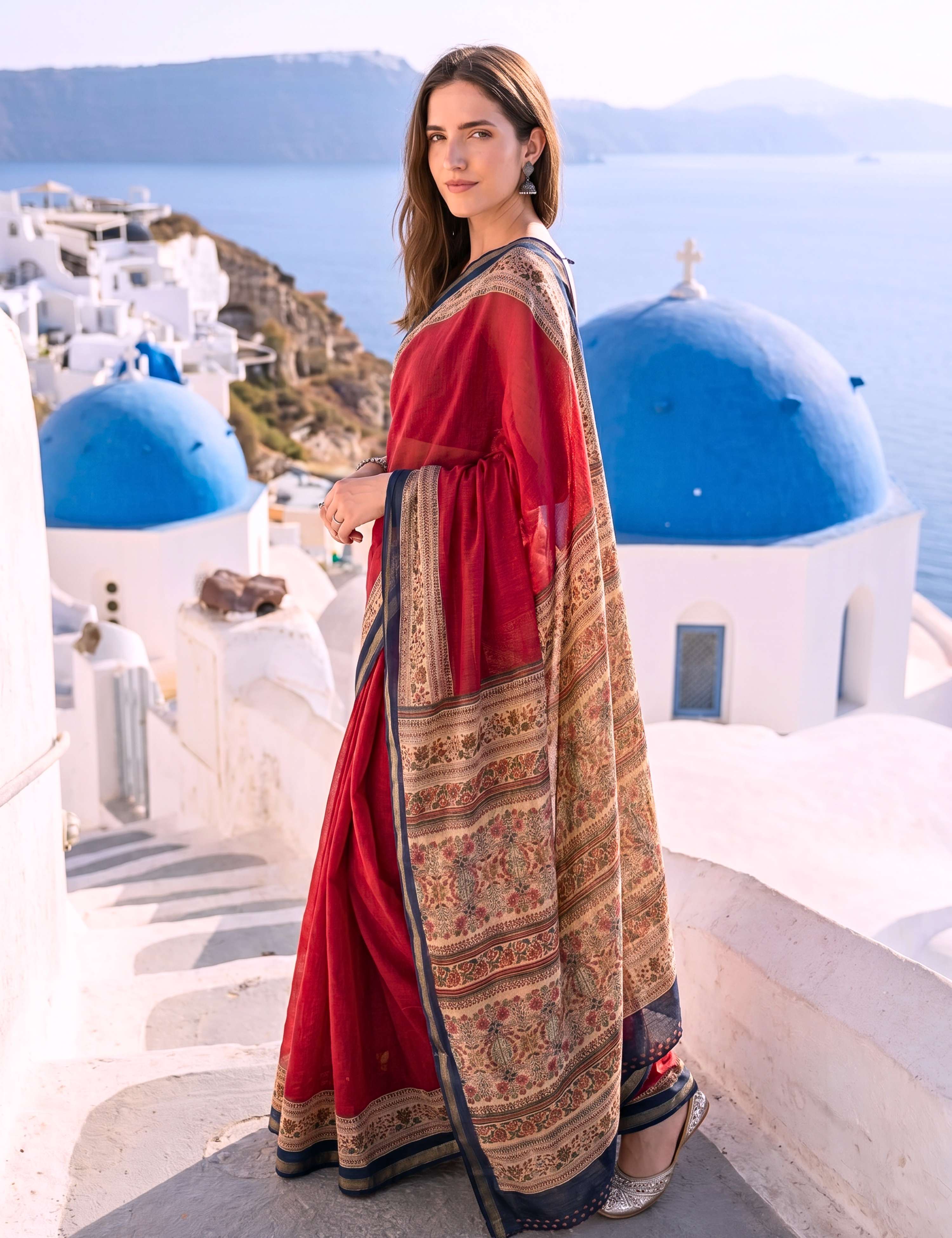 Solid Viscose Cotton Saree