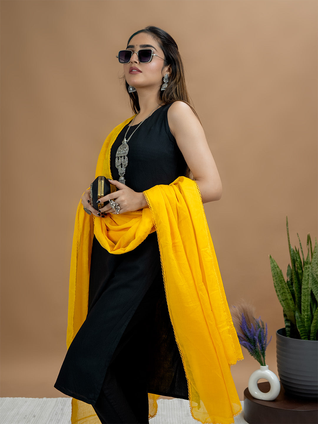 Solid Cotton Dupatta