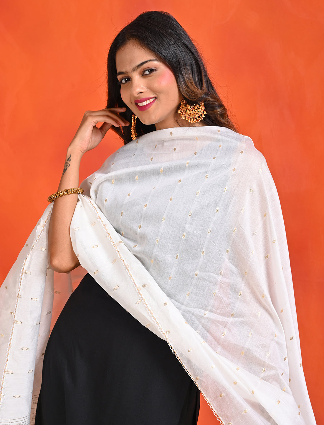 Chanderi Zari weave Dupatta