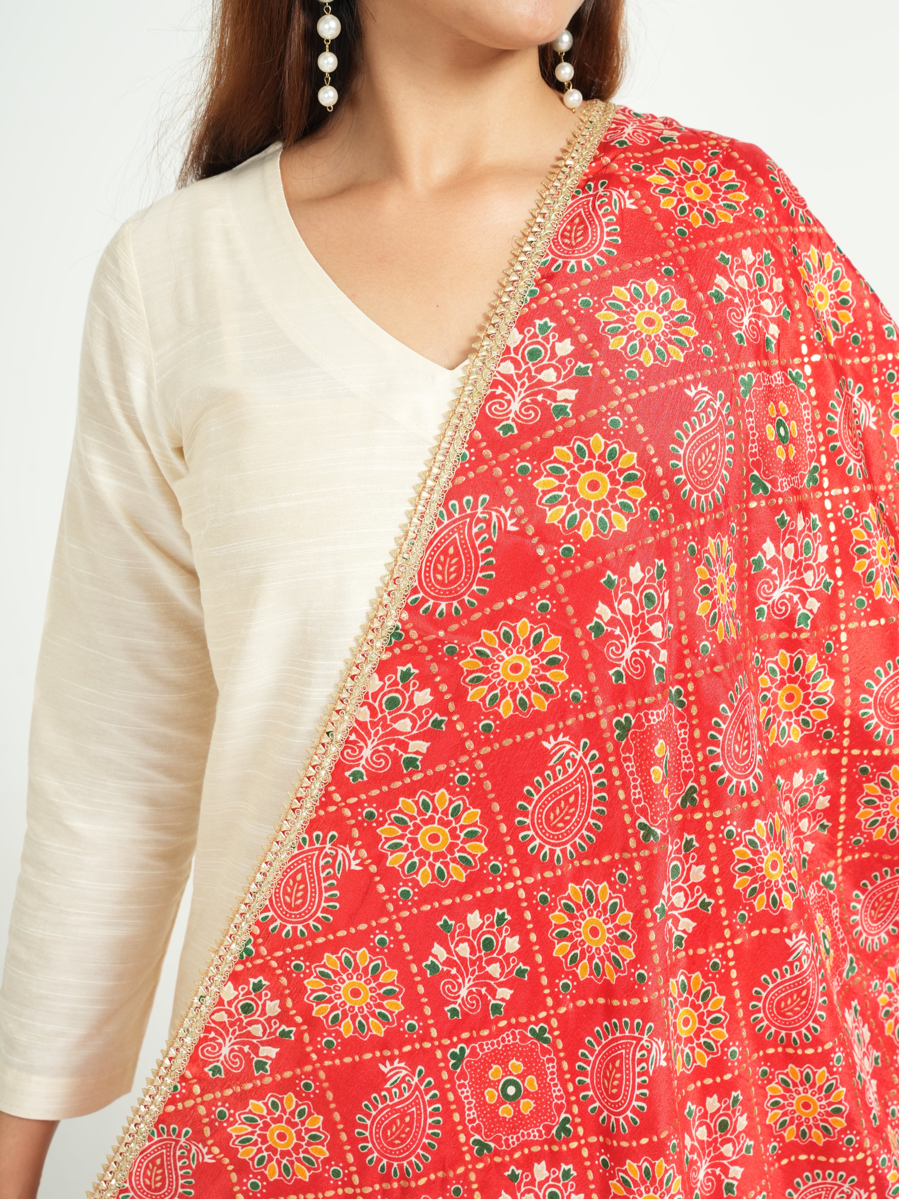 Art Silk Bandhini Dupatta