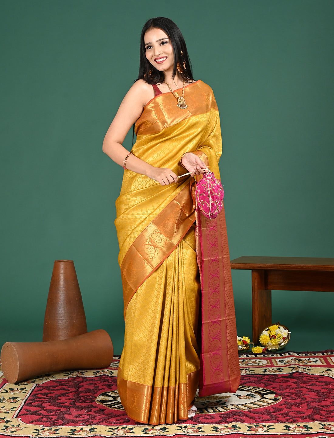 South Art Silk Geometric Saree
